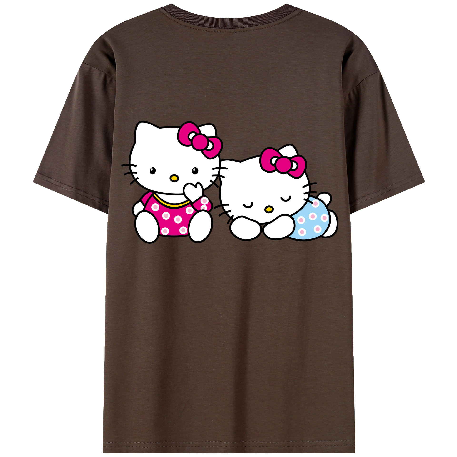 （画像用） Hello Kitty ハローキティ 綿100％半袖Tシャツ（背面プリント）