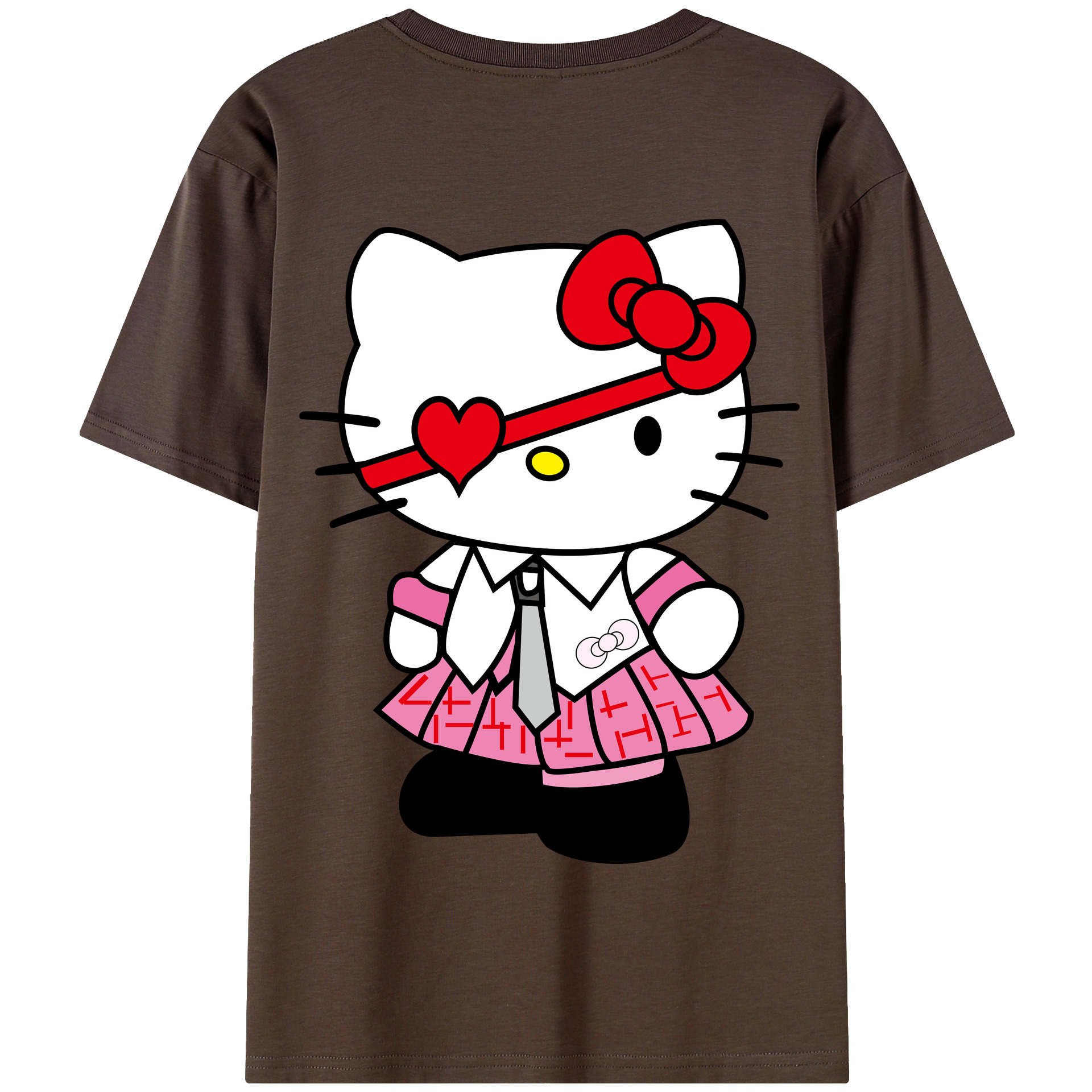 （画像用） Hello Kitty ハローキティ 綿100％半袖Tシャツ（背面プリント）