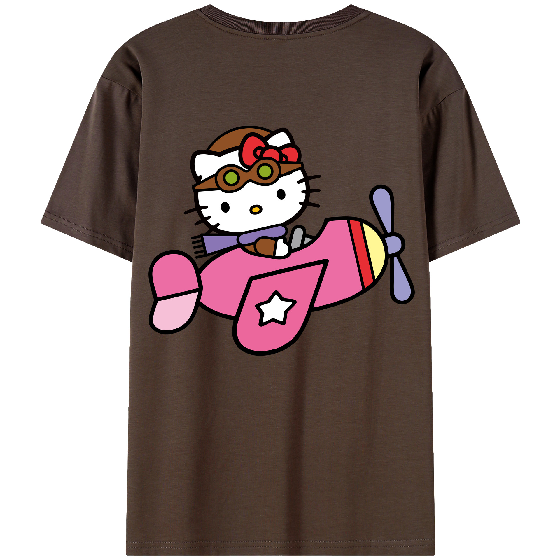 （画像用） Hello Kitty ハローキティ 綿100％半袖Tシャツ（背面プリント）