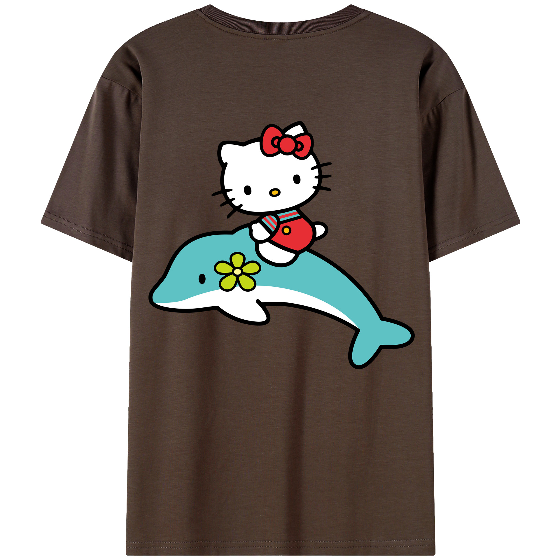（画像用） Hello Kitty ハローキティ 綿100％半袖Tシャツ（背面プリント）