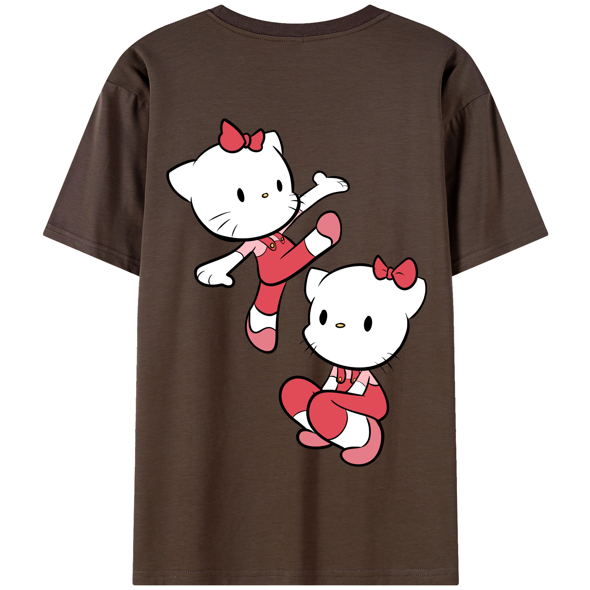 （画像用） Hello Kitty ハローキティ 綿100％半袖Tシャツ（背面プリント）