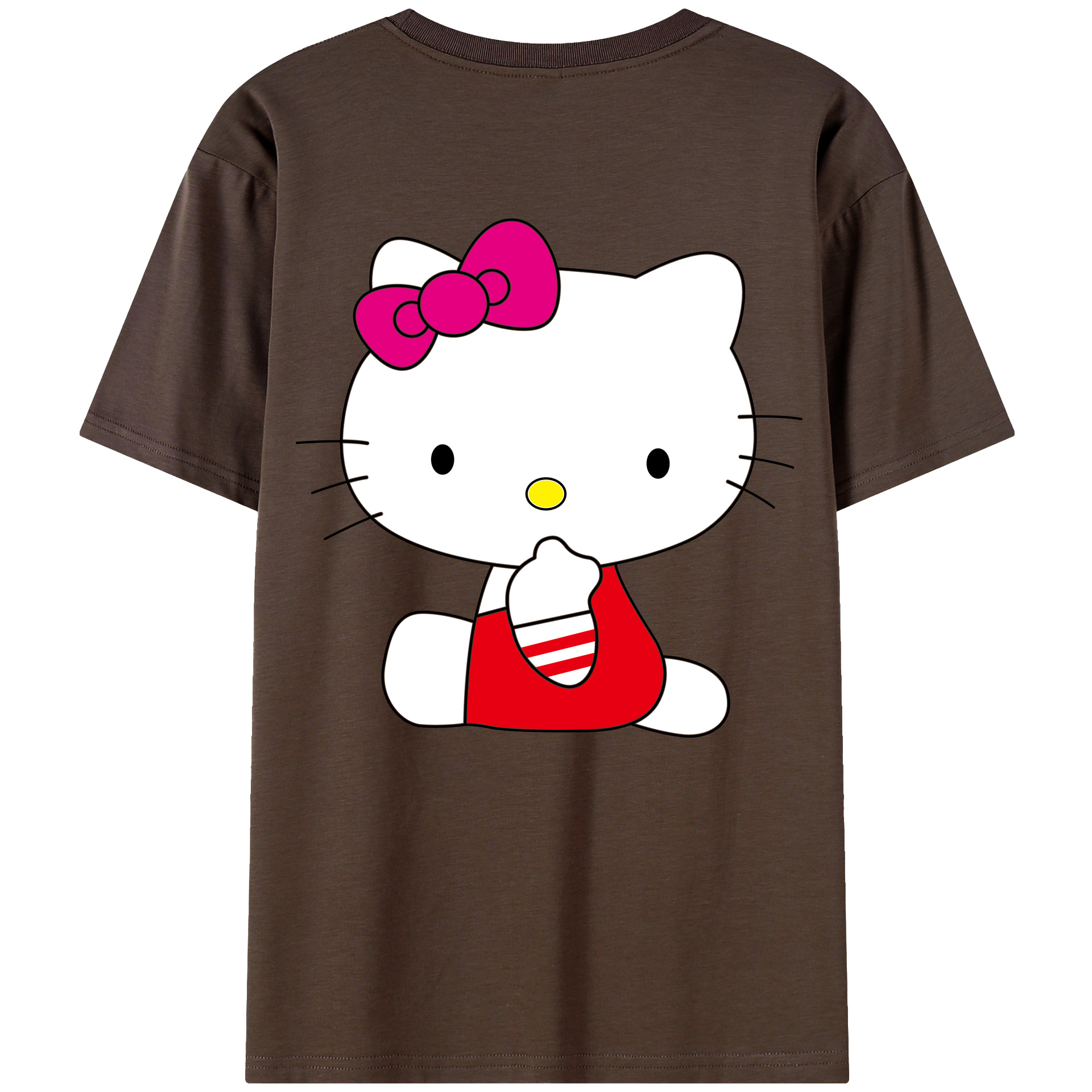 （画像用） Hello Kitty ハローキティ 綿100％半袖Tシャツ（背面プリント）