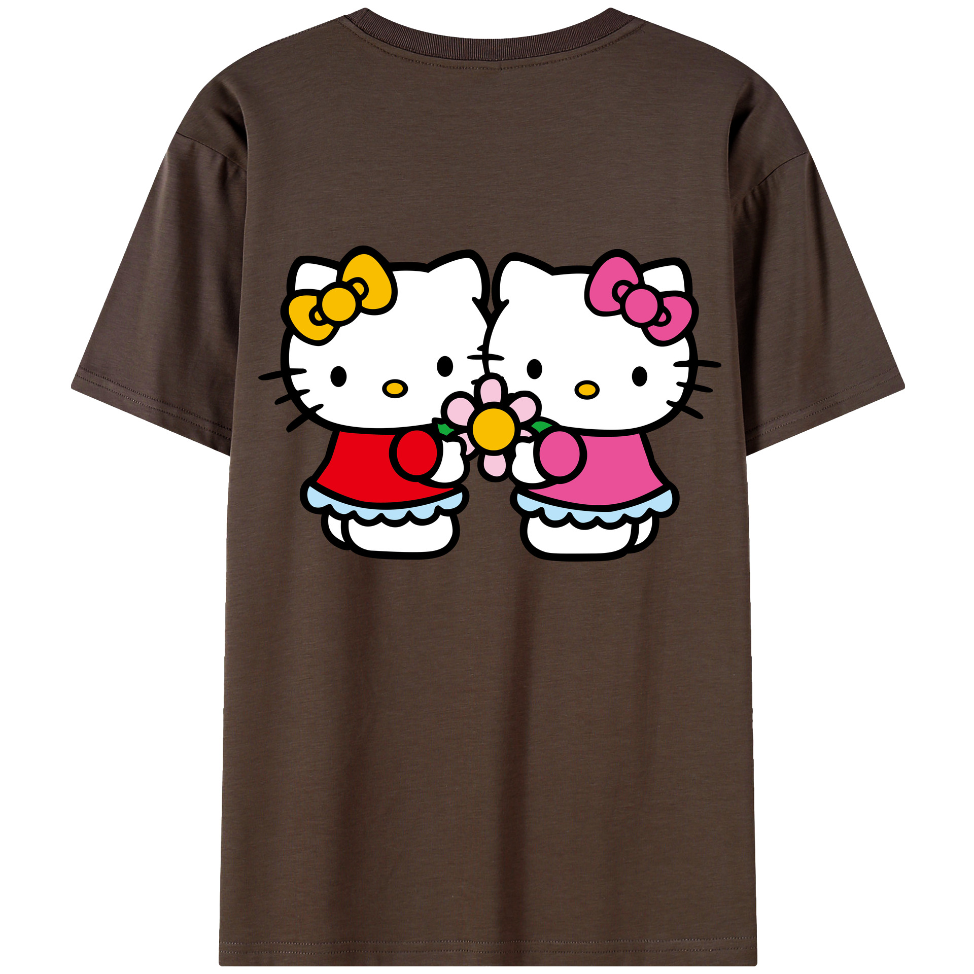 （画像用） Hello Kitty ハローキティ 綿100％半袖Tシャツ（背面プリント）