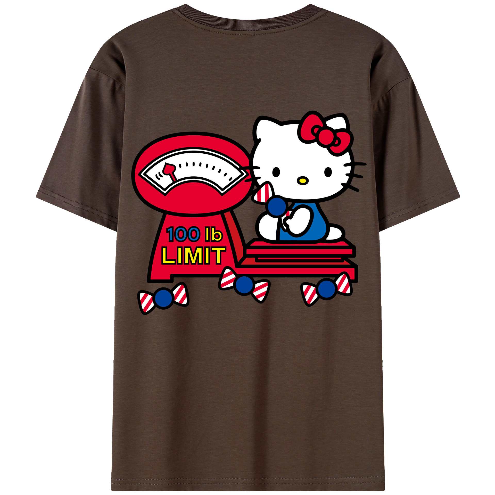（画像用） Hello Kitty ハローキティ 綿100％半袖Tシャツ（背面プリント）