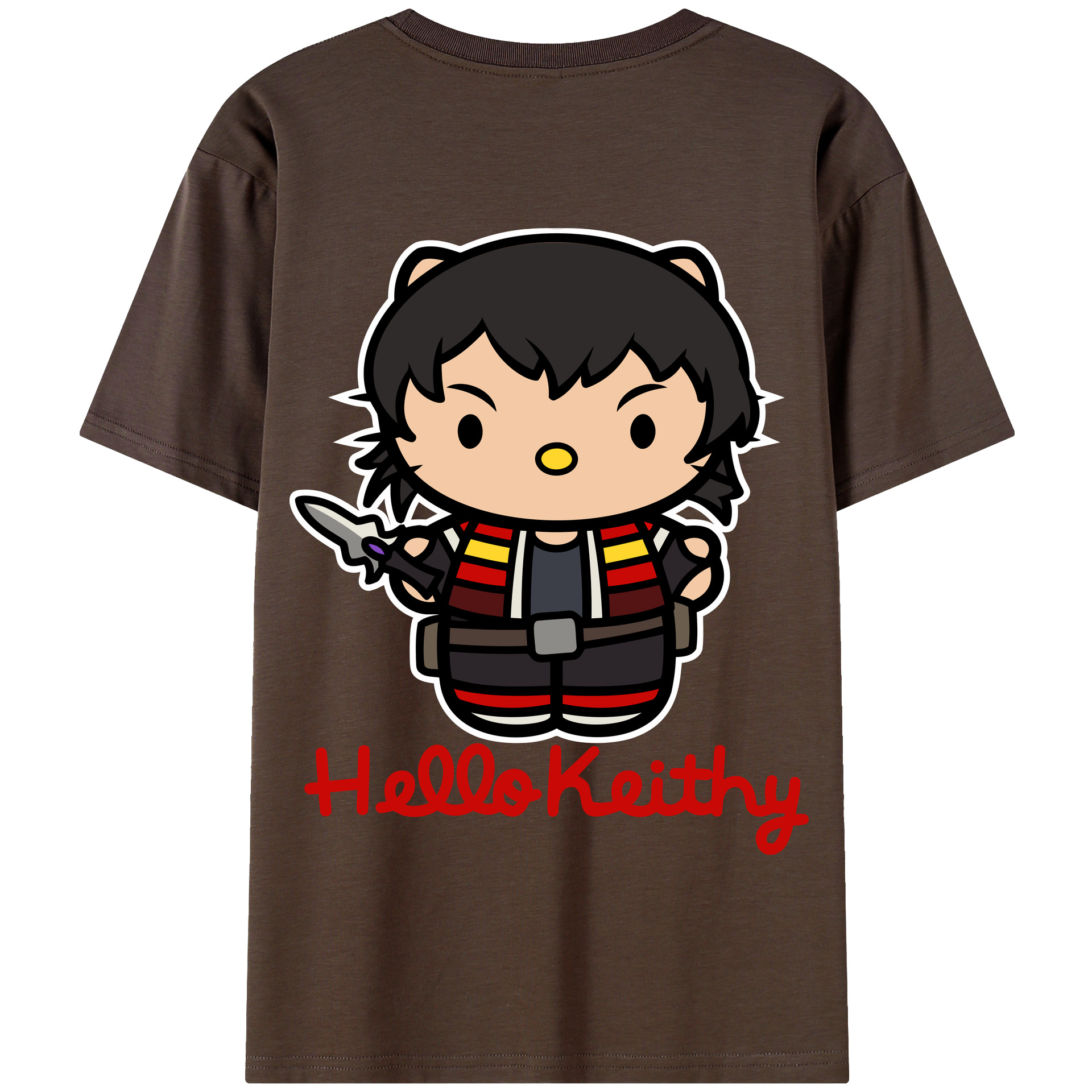 （画像用） Hello Kitty ハローキティ 綿100％半袖Tシャツ（背面プリント）