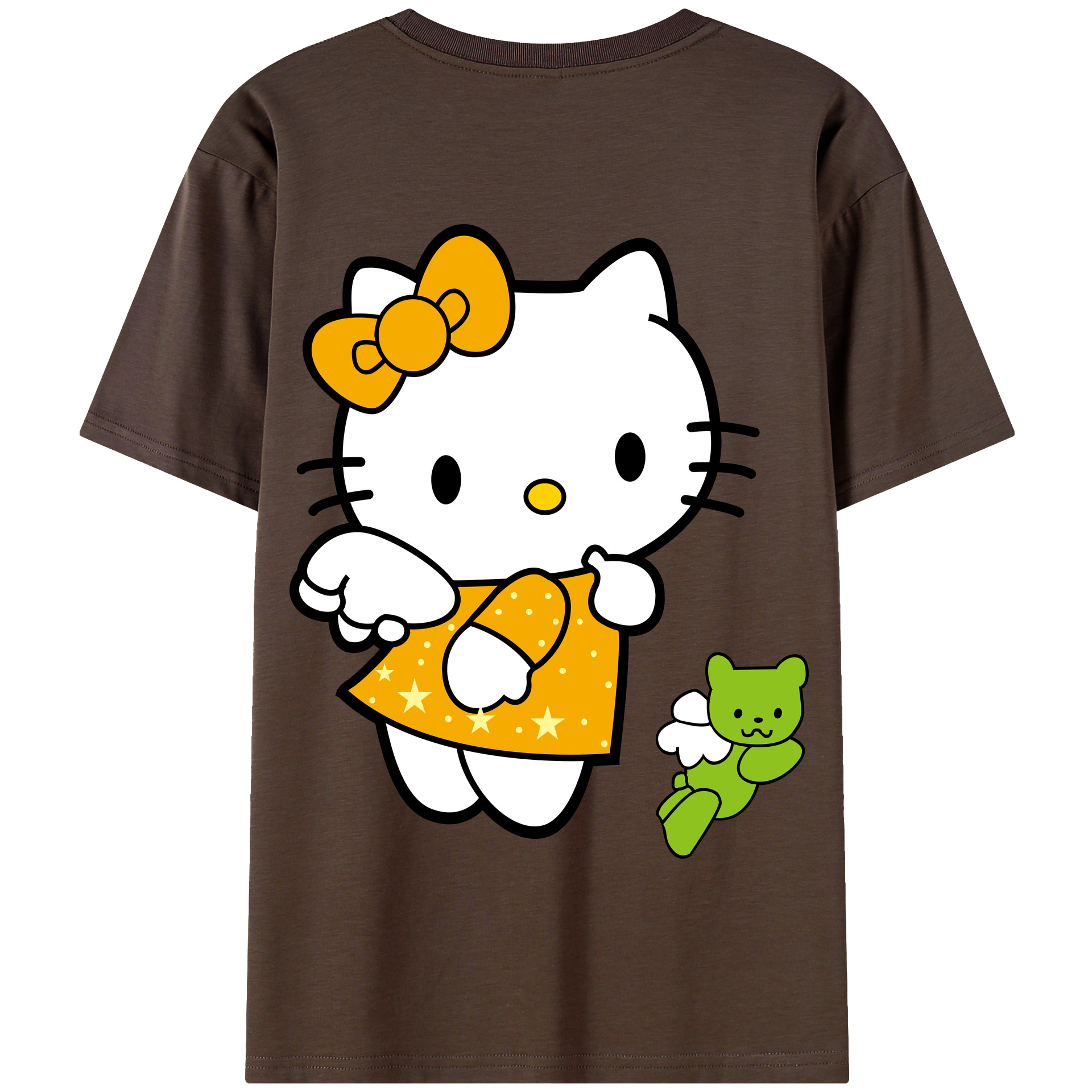 （画像用） Hello Kitty ハローキティ 綿100％半袖Tシャツ（背面プリント）
