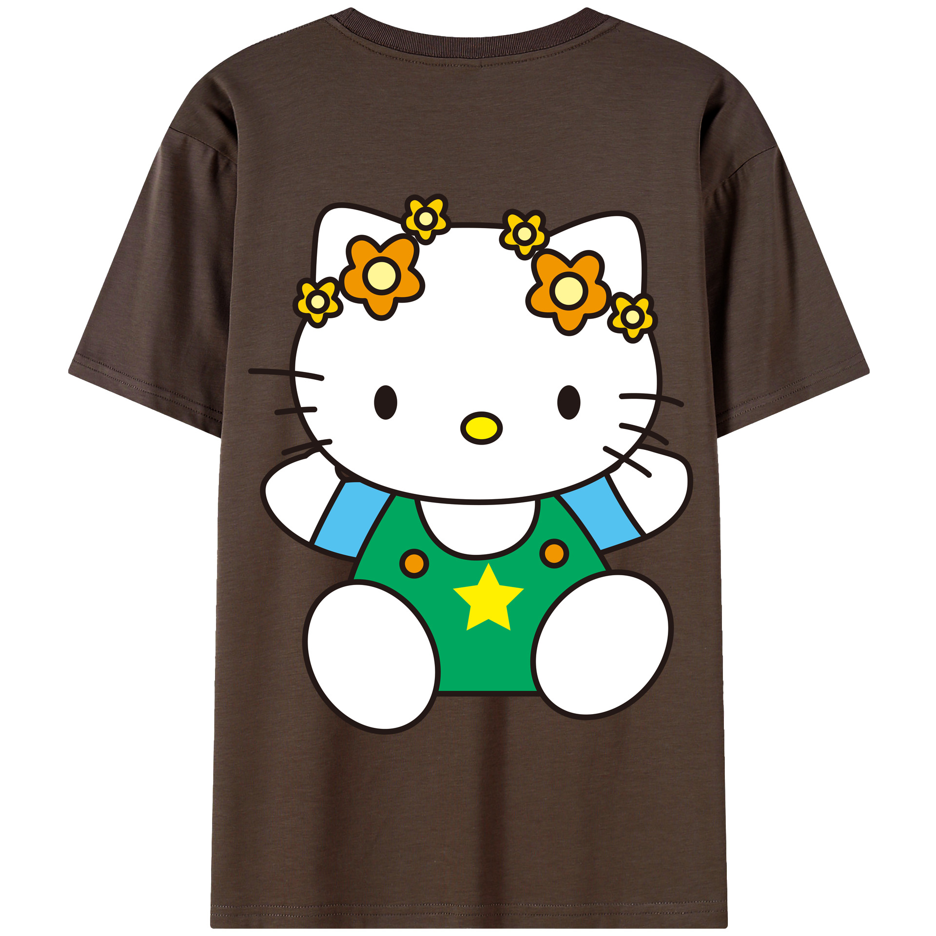 （画像用） Hello Kitty ハローキティ 綿100％半袖Tシャツ（背面プリント）