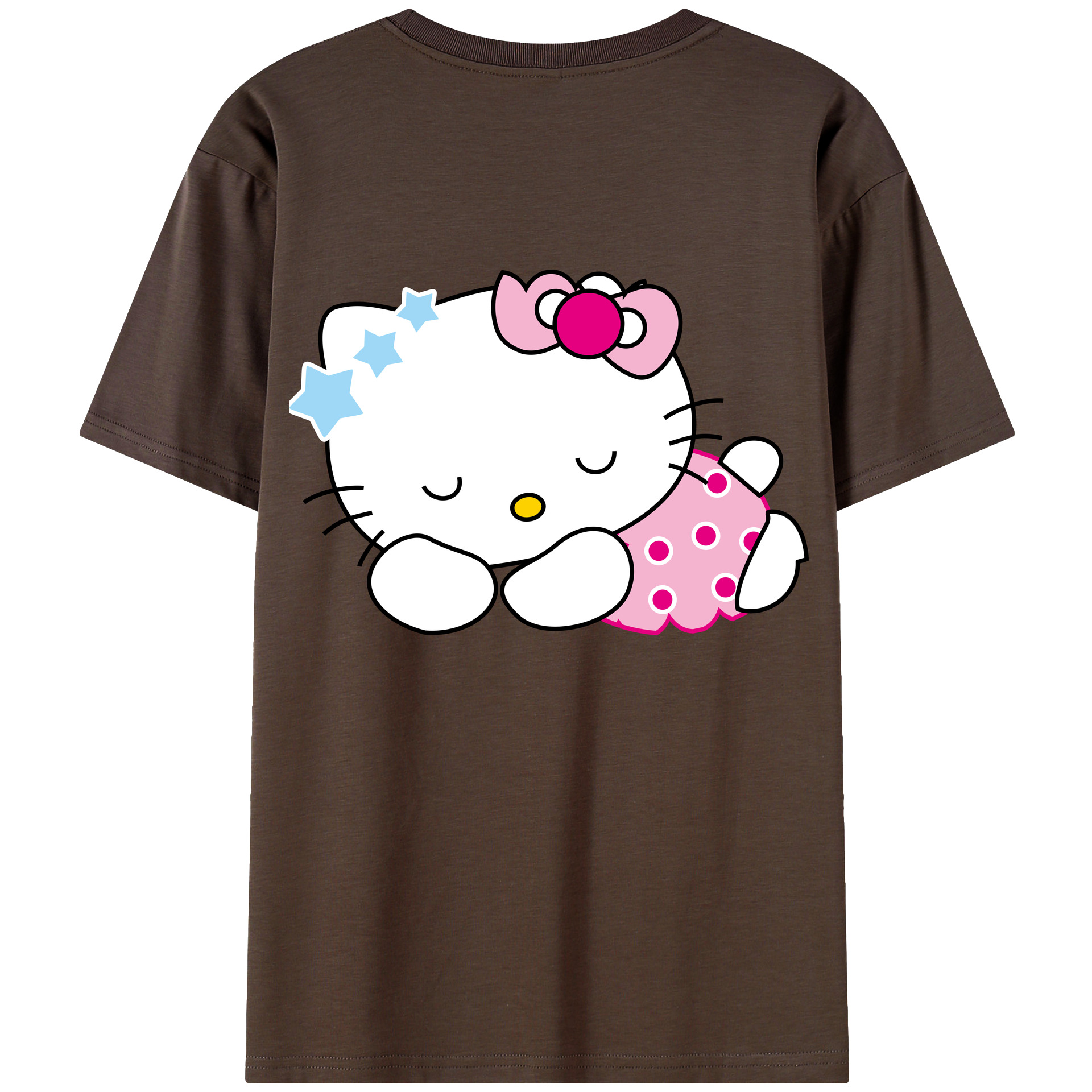 （画像用） Hello Kitty ハローキティ 綿100％半袖Tシャツ（背面プリント）