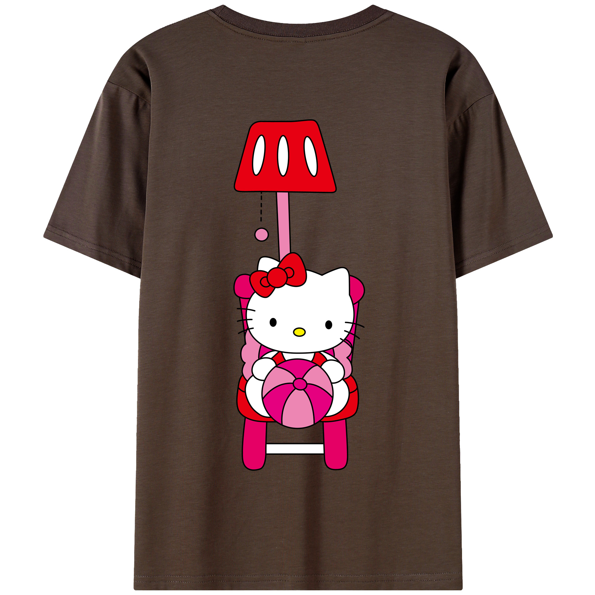 （画像用） Hello Kitty ハローキティ 綿100％半袖Tシャツ（背面プリント）