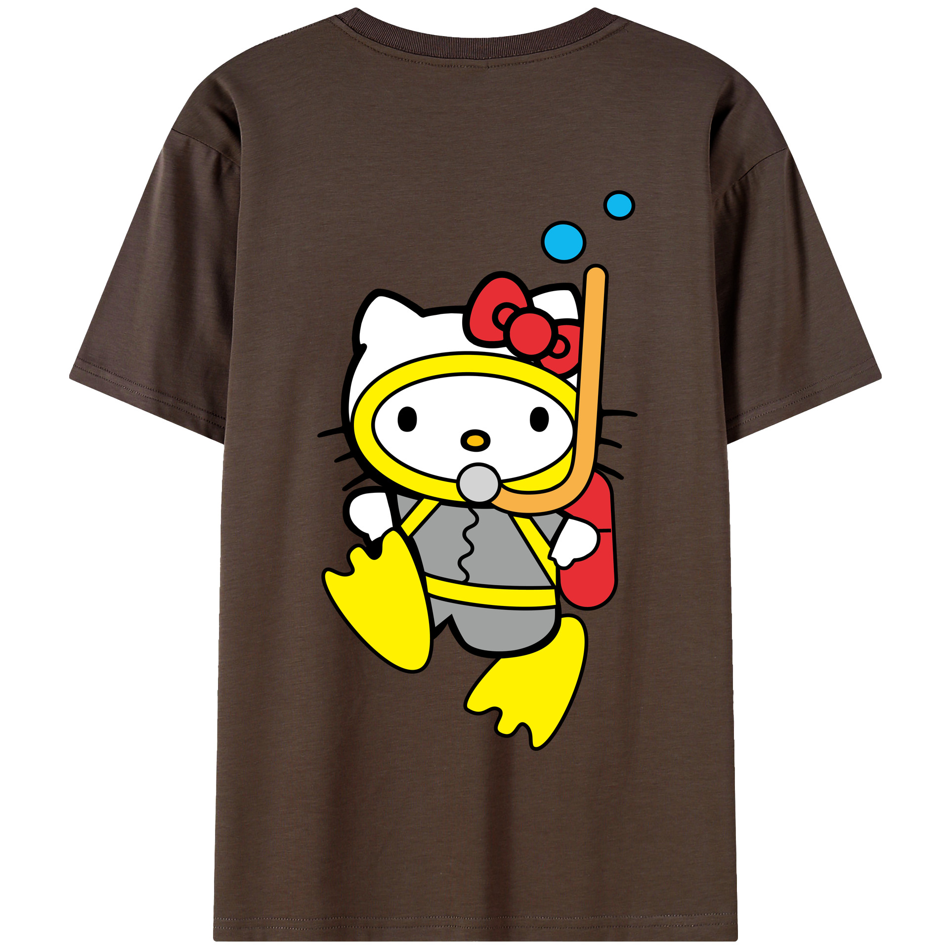 （画像用） Hello Kitty ハローキティ 綿100％半袖Tシャツ（背面プリント）