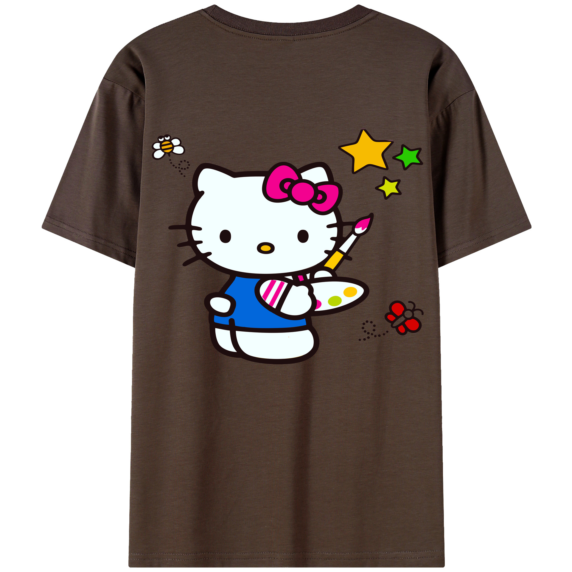 （画像用） Hello Kitty ハローキティ 綿100％半袖Tシャツ（背面プリント）