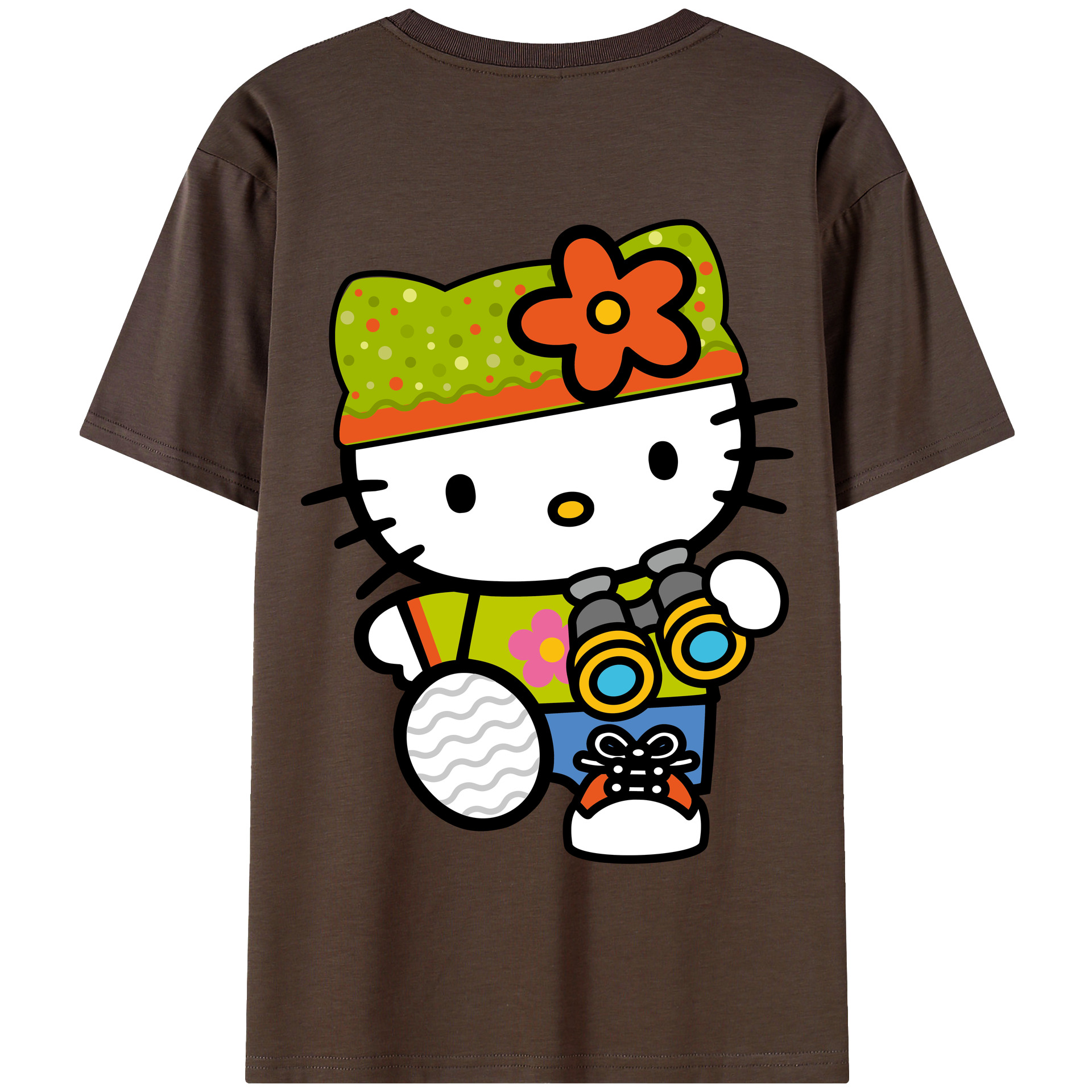 （画像用） Hello Kitty ハローキティ 綿100％半袖Tシャツ（背面プリント）