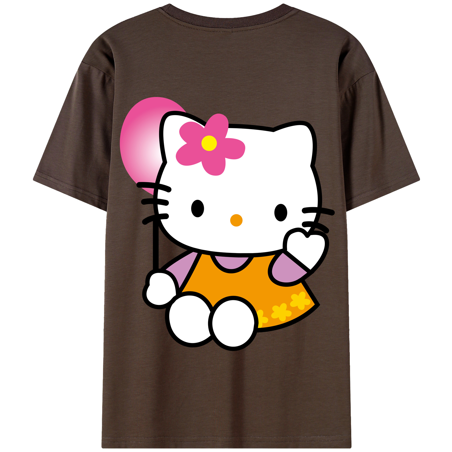 （画像用） Hello Kitty ハローキティ 綿100％半袖Tシャツ（背面プリント）