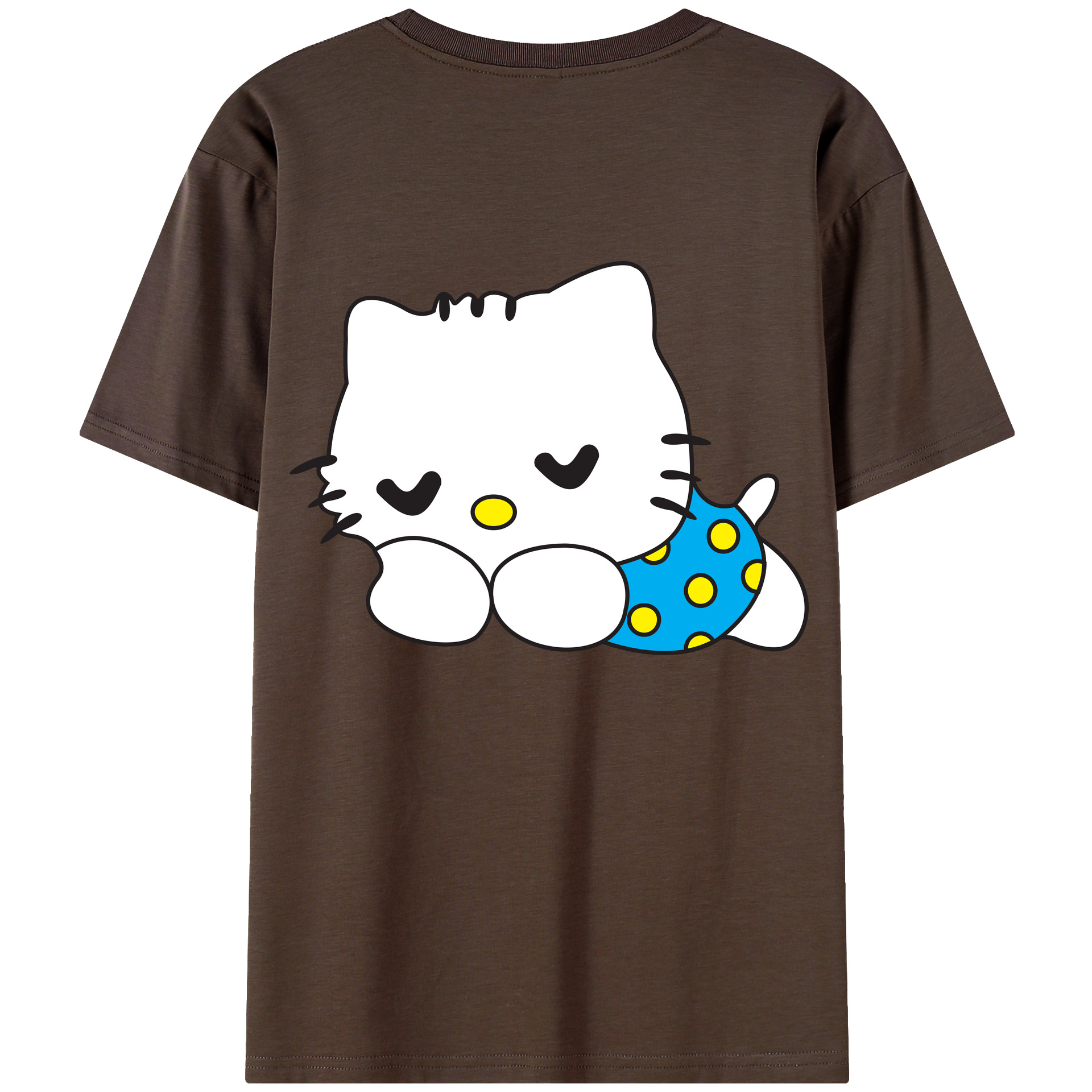 （画像用） Hello Kitty ハローキティ 綿100％半袖Tシャツ（背面プリント）