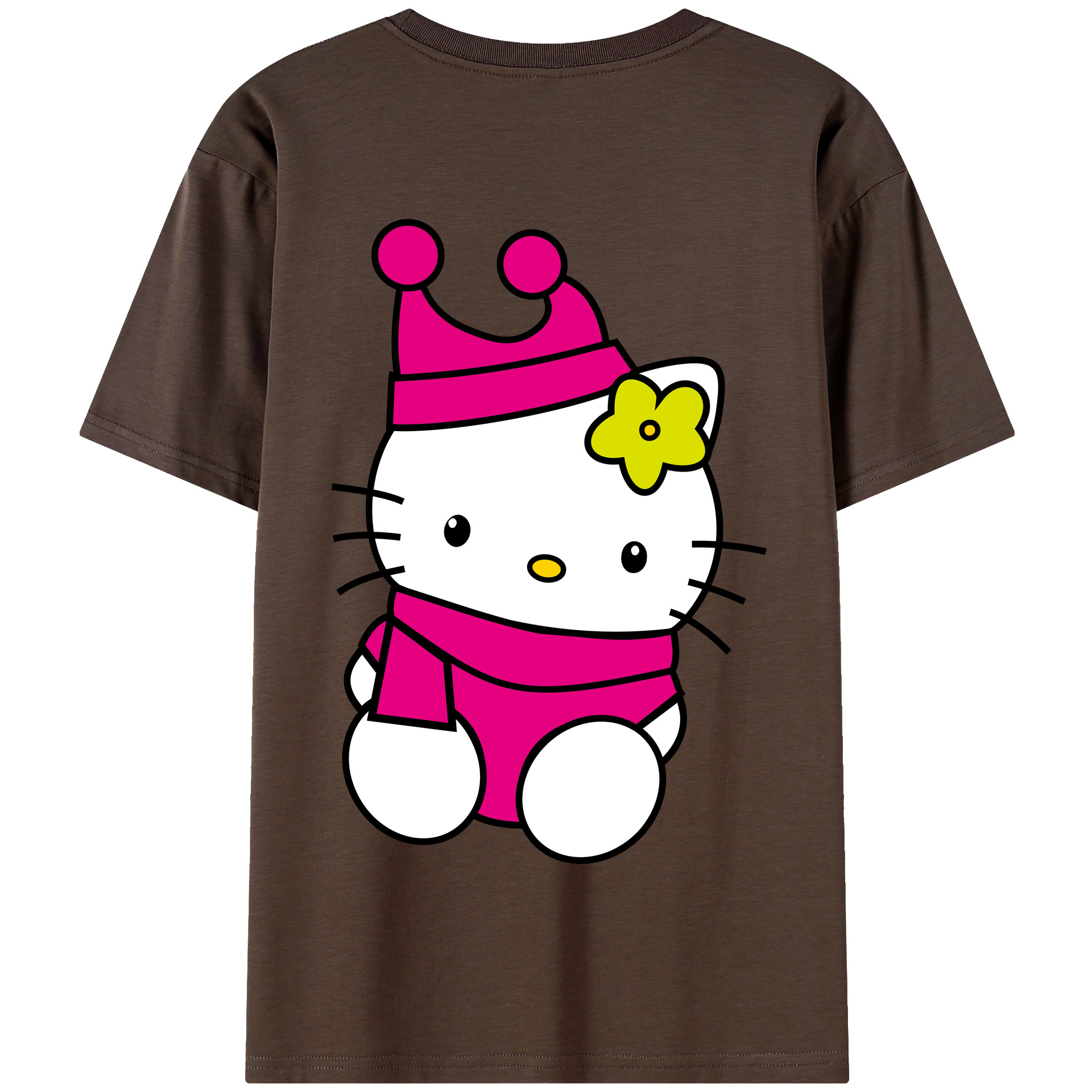 （画像用） Hello Kitty ハローキティ 綿100％半袖Tシャツ（背面プリント）