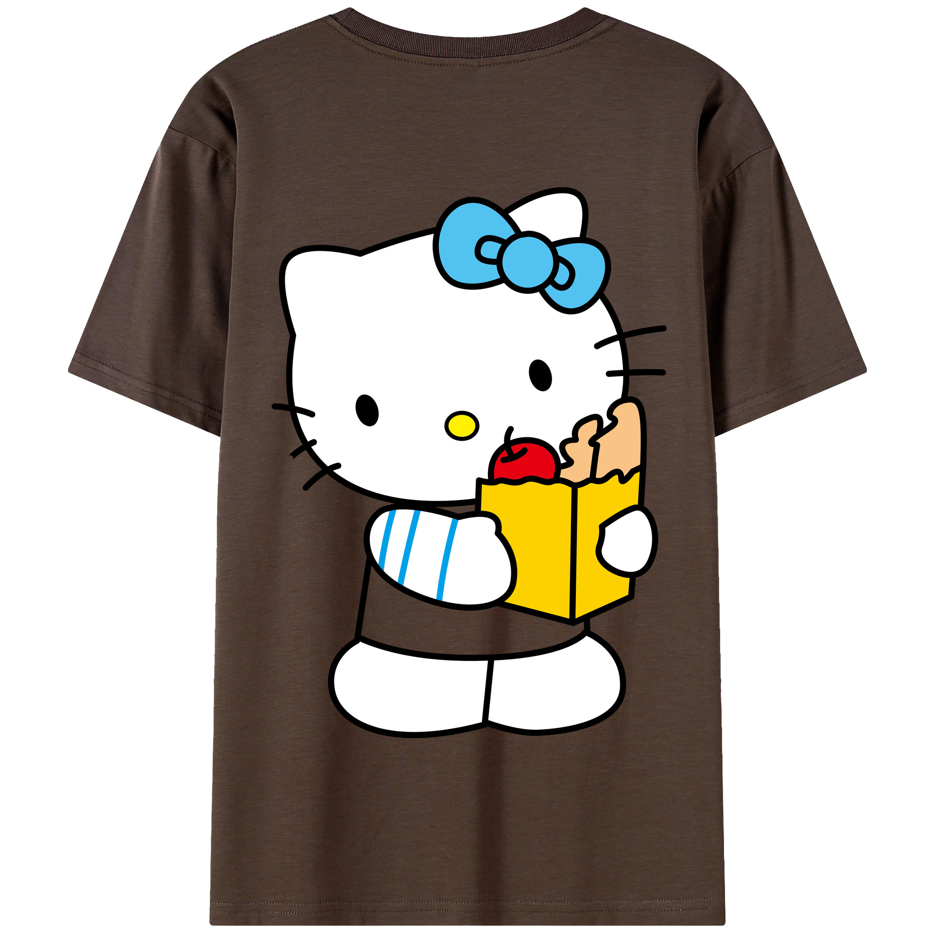 （画像用） Hello Kitty ハローキティ 綿100％半袖Tシャツ（背面プリント）