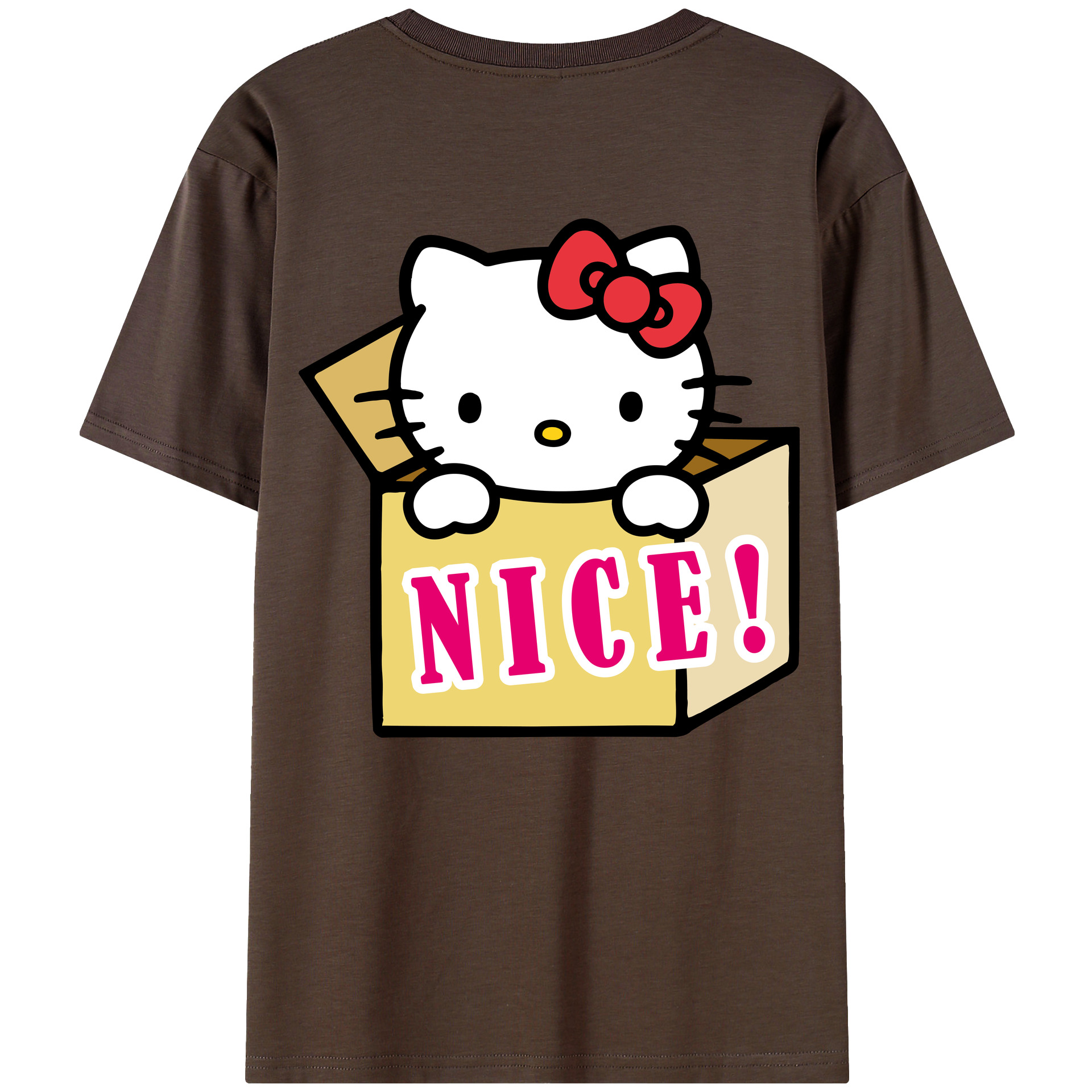 （画像用） Hello Kitty ハローキティ 綿100％半袖Tシャツ（背面プリント）