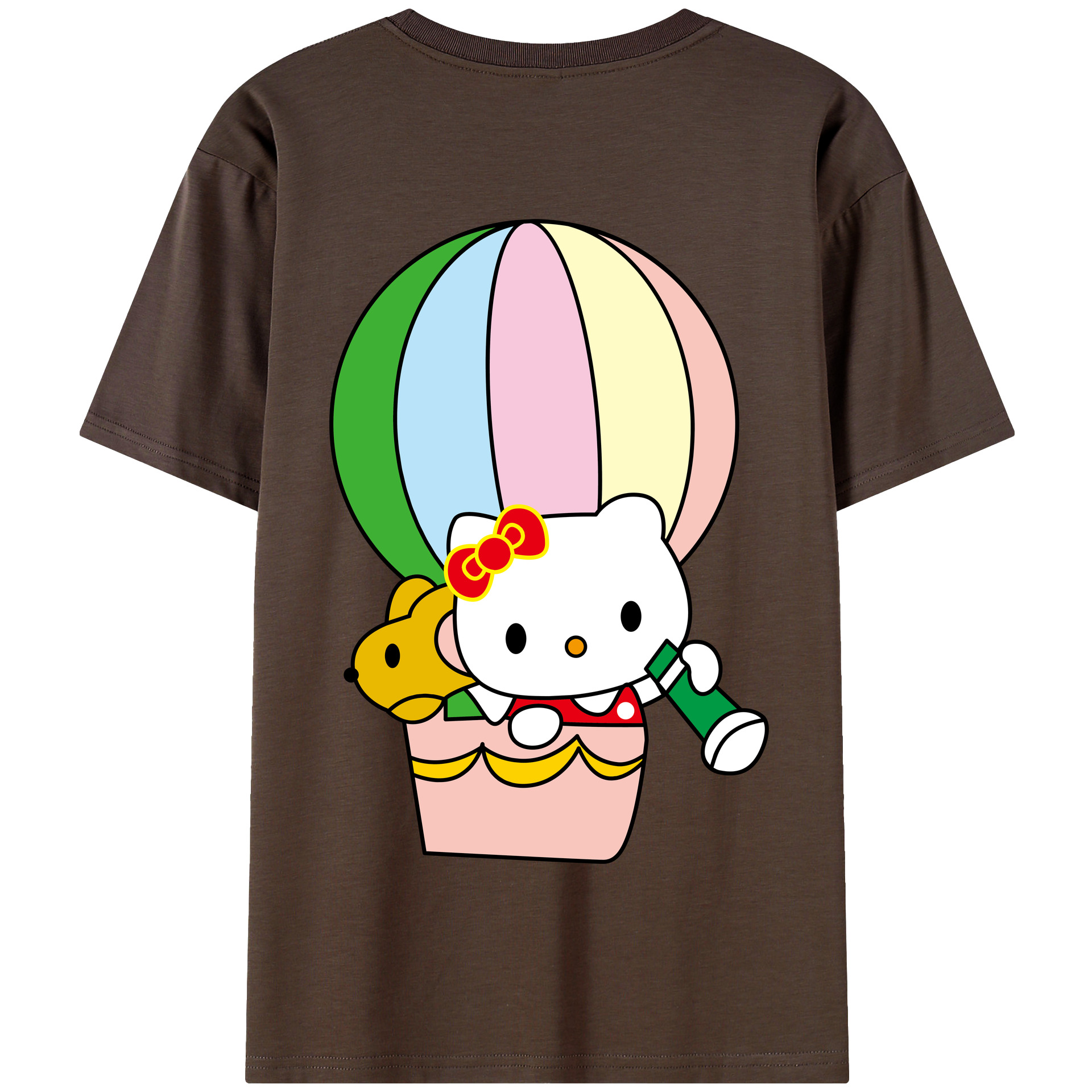 （画像用） Hello Kitty ハローキティ 綿100％半袖Tシャツ（背面プリント）