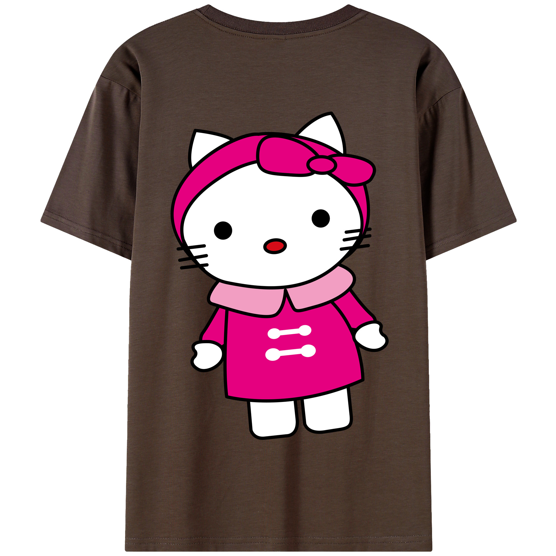 （画像用） Hello Kitty ハローキティ 綿100％半袖Tシャツ（背面プリント）