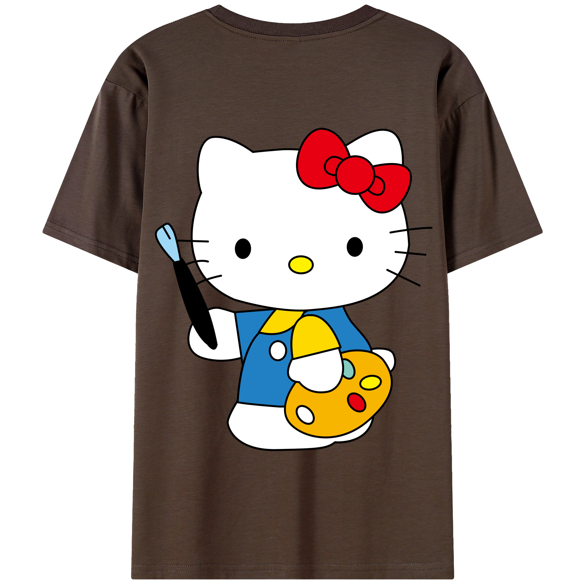 （画像用） Hello Kitty ハローキティ 綿100％半袖Tシャツ（背面プリント）