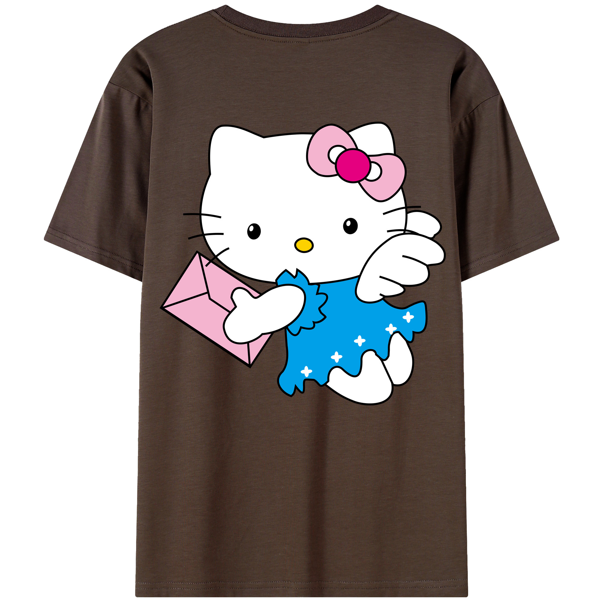 （画像用） Hello Kitty ハローキティ 綿100％半袖Tシャツ（背面プリント）