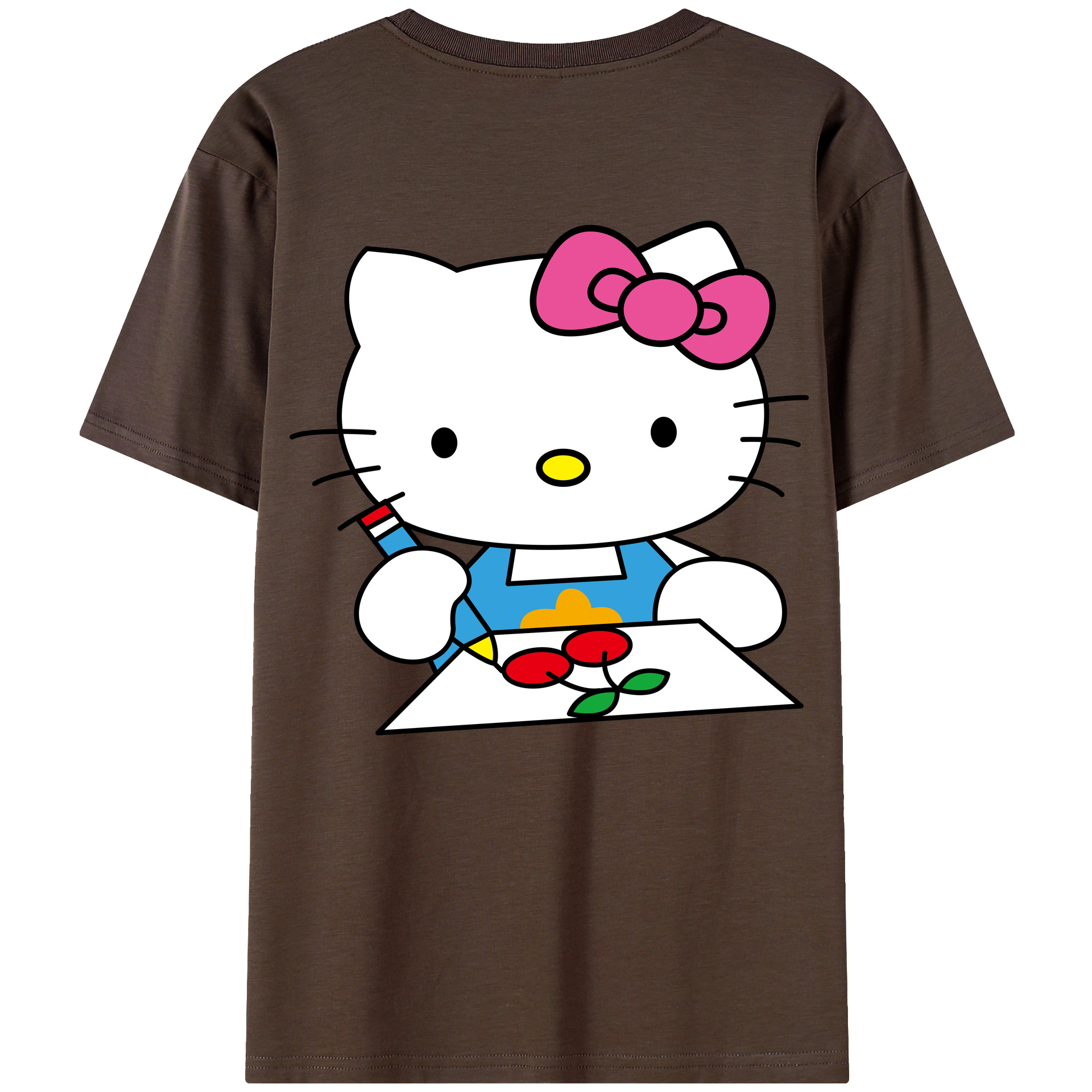 （画像用） Hello Kitty ハローキティ 綿100％半袖Tシャツ（背面プリント）