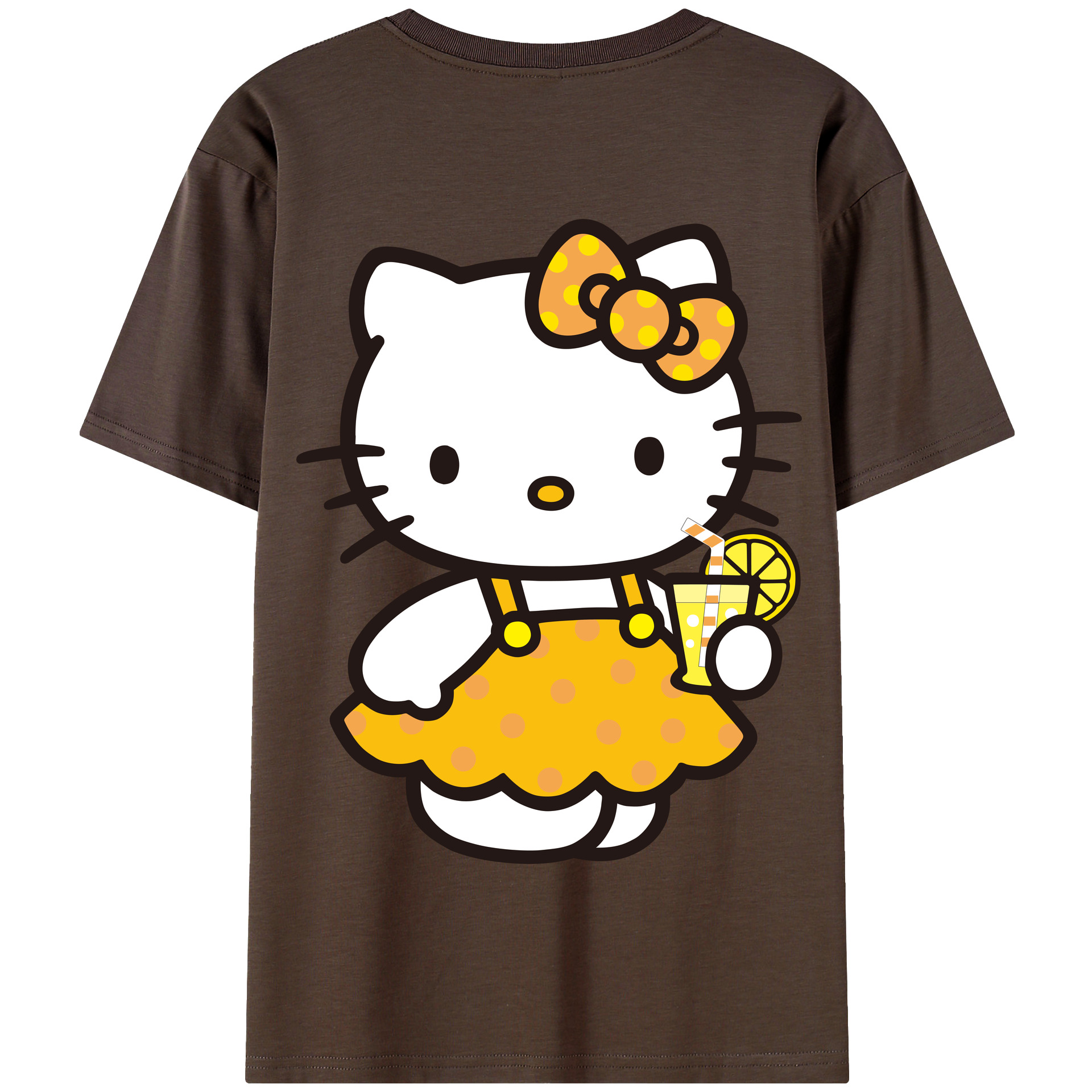 （画像用） Hello Kitty ハローキティ 綿100％半袖Tシャツ（背面プリント）