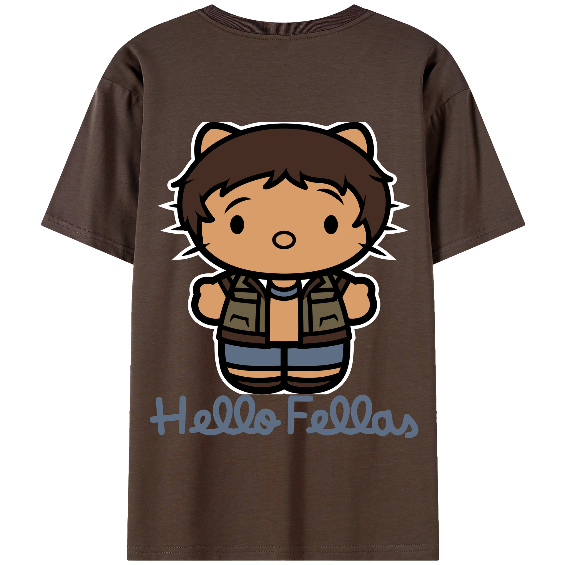 （画像用） Hello Kitty ハローキティ 綿100％半袖Tシャツ（背面プリント）