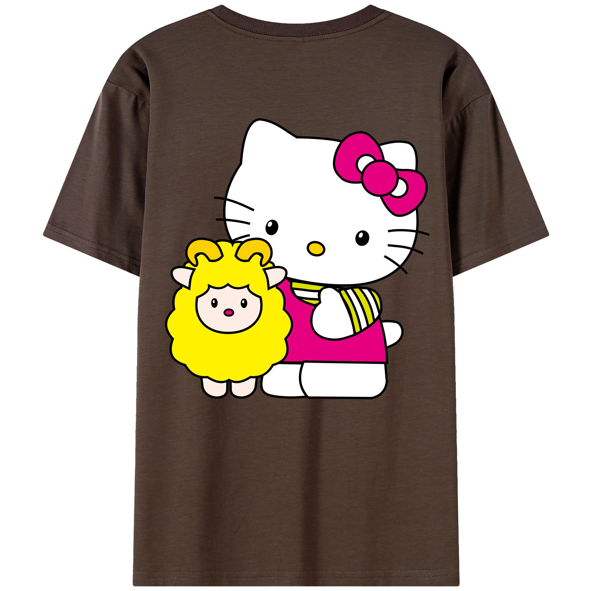 （画像用） Hello Kitty ハローキティ 綿100％半袖Tシャツ（背面プリント）