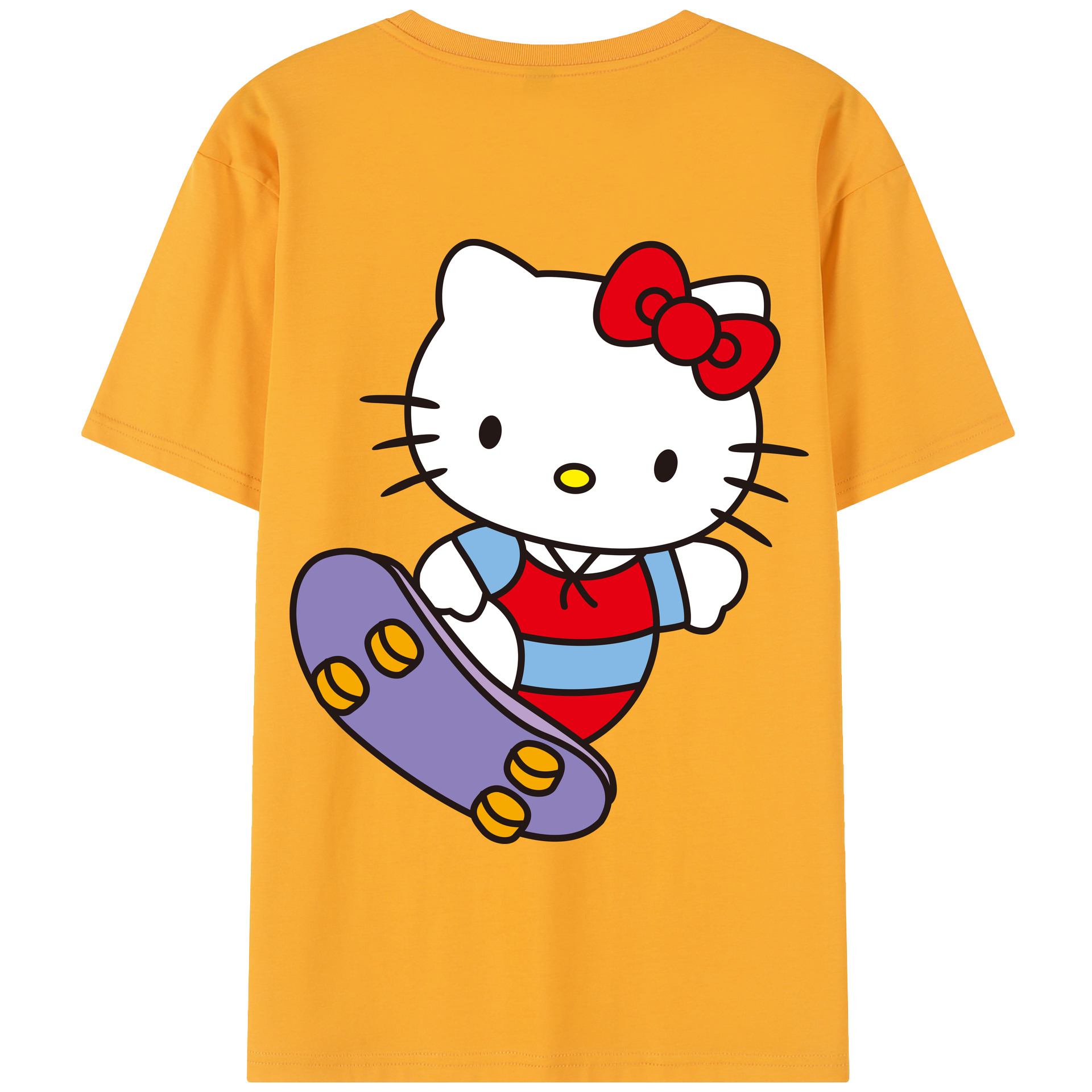 （画像用） Hello Kitty ハローキティ 綿100％半袖Tシャツ（背面プリント）
