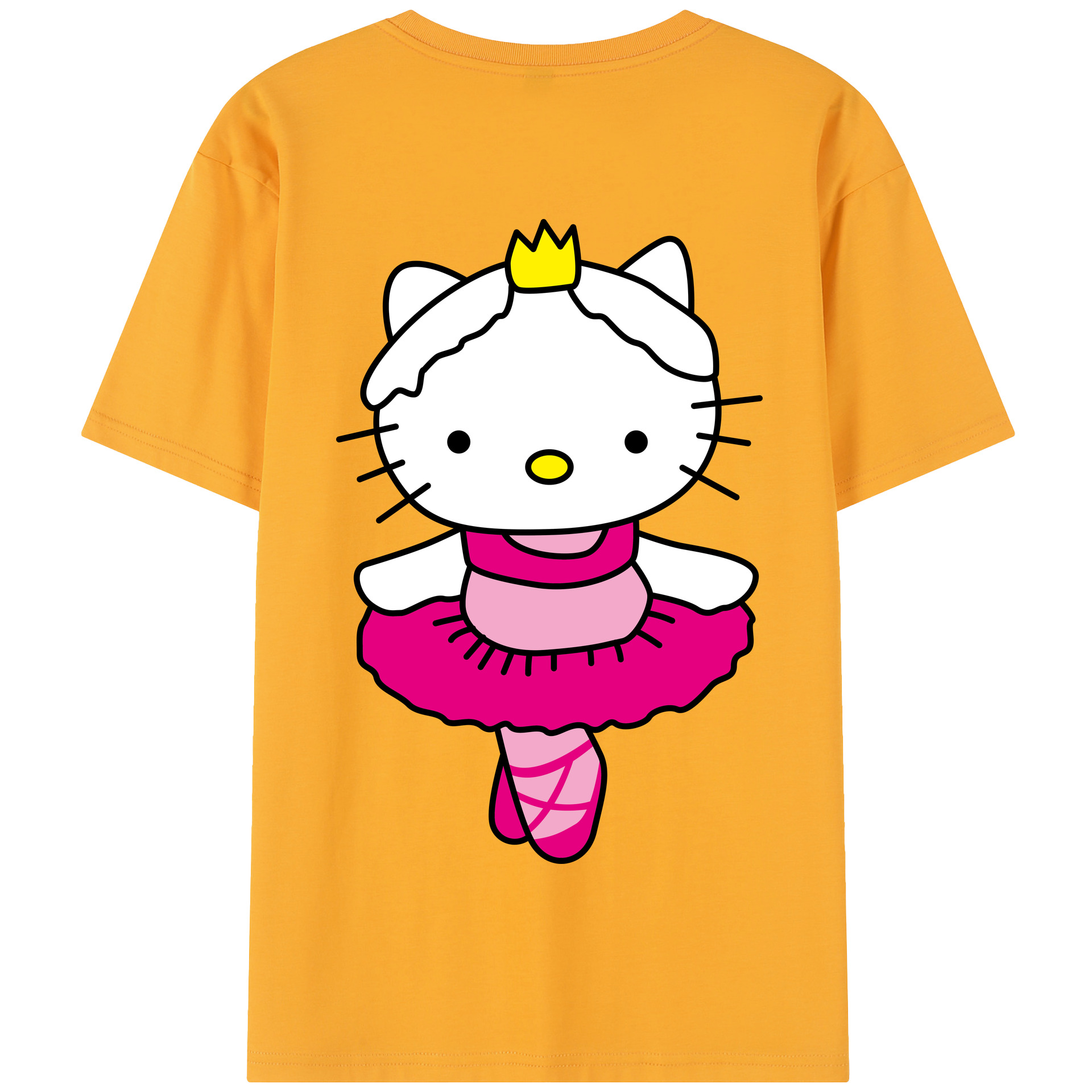 （画像用） Hello Kitty ハローキティ 綿100％半袖Tシャツ（背面プリント）