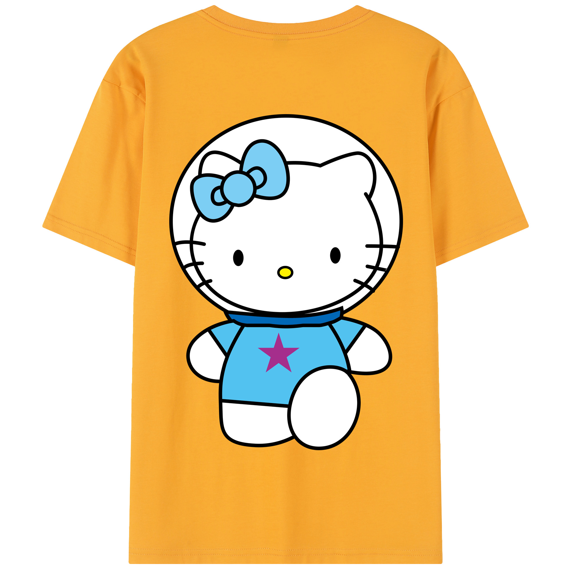 （画像用） Hello Kitty ハローキティ 綿100％半袖Tシャツ（背面プリント）