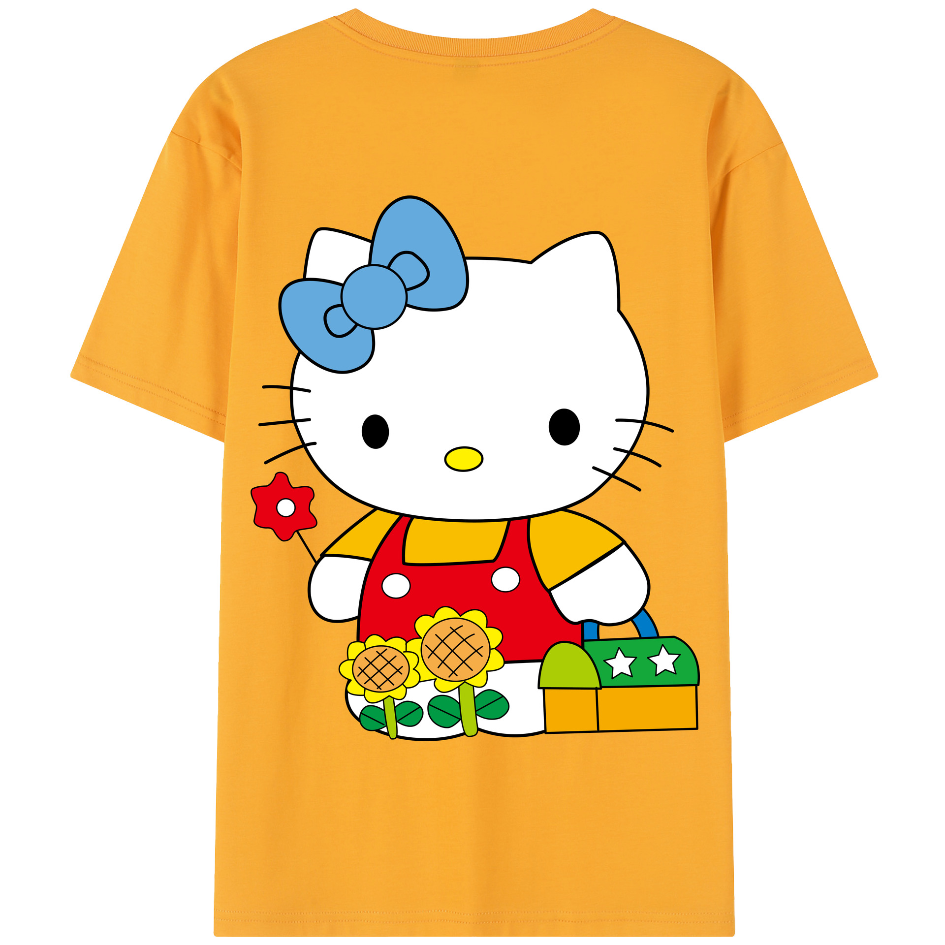 （画像用） Hello Kitty ハローキティ 綿100％半袖Tシャツ（背面プリント）