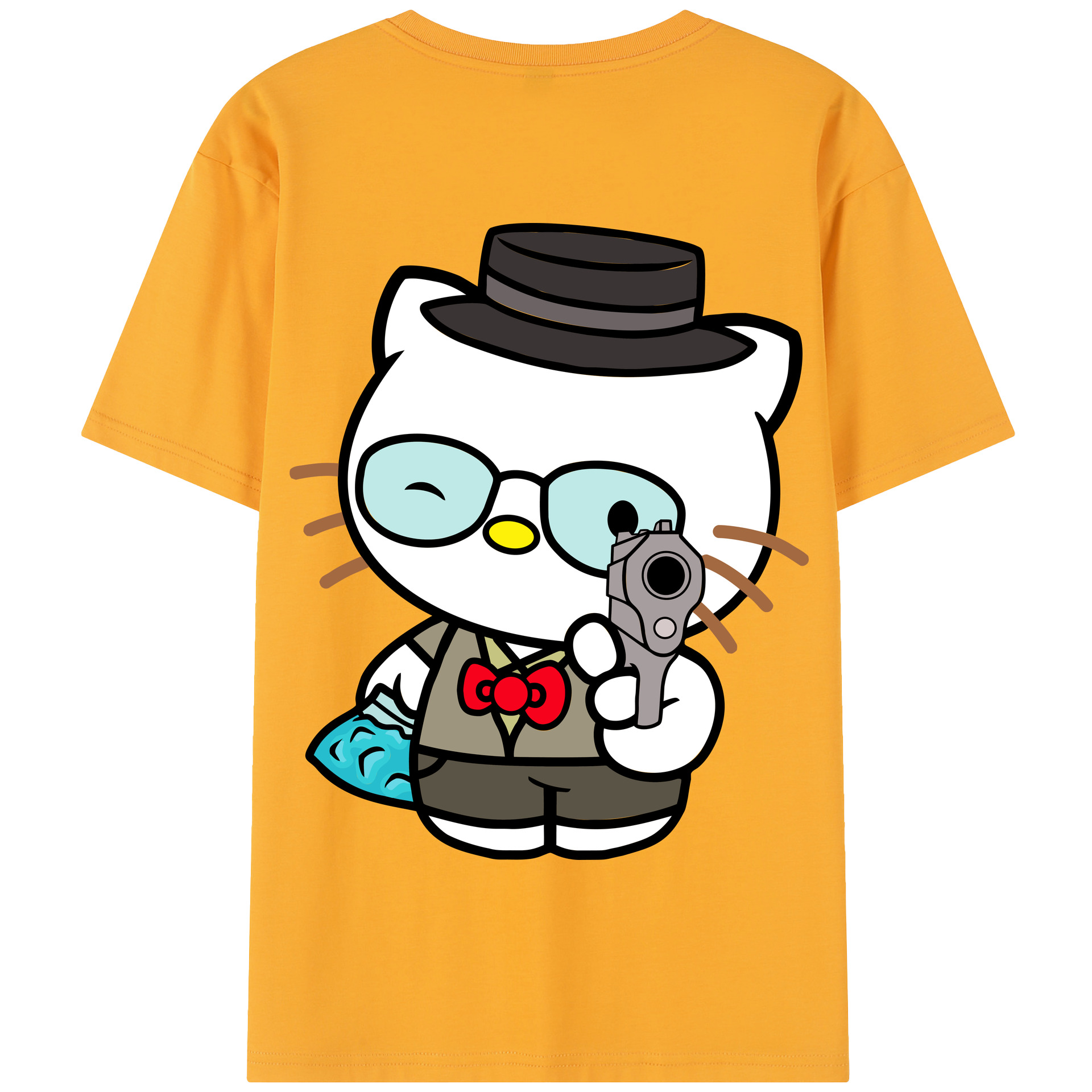 （画像用） Hello Kitty ハローキティ 綿100％半袖Tシャツ（背面プリント）