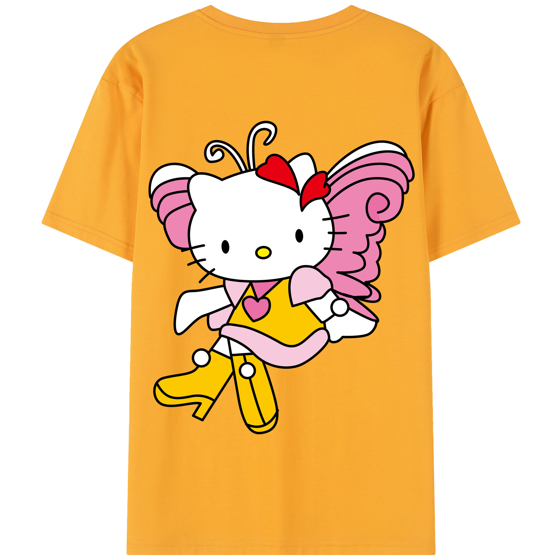 （画像用） Hello Kitty ハローキティ 綿100％半袖Tシャツ（背面プリント）
