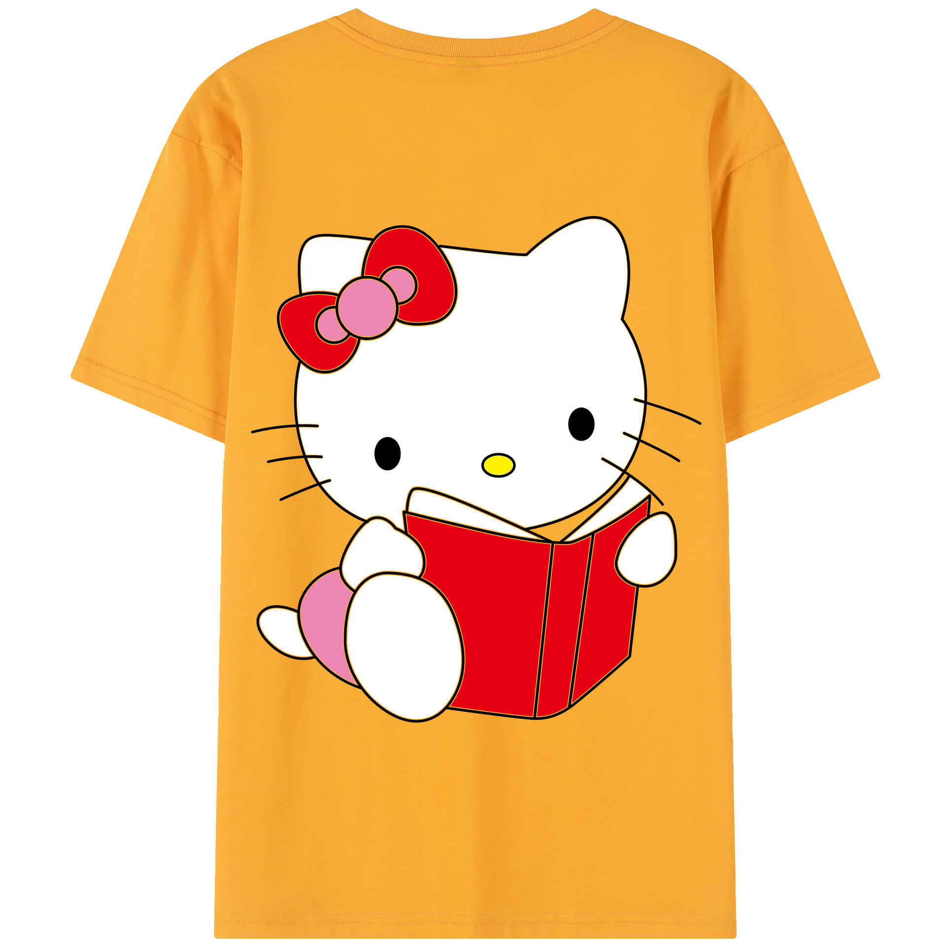 （画像用） Hello Kitty ハローキティ 綿100％半袖Tシャツ（背面プリント）