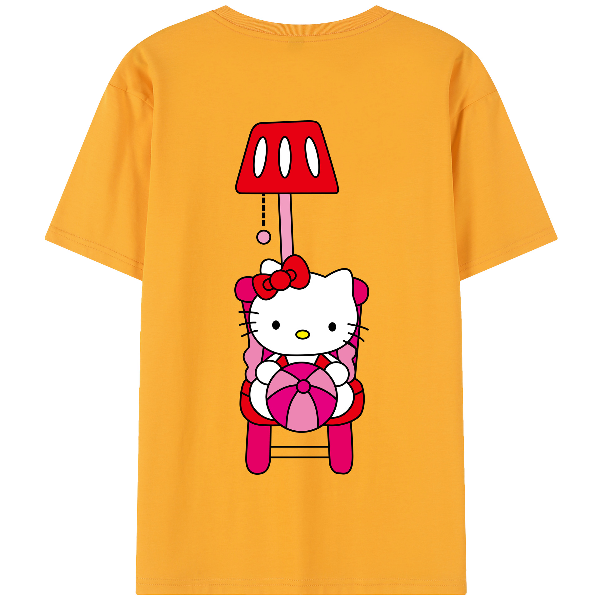 （画像用） Hello Kitty ハローキティ 綿100％半袖Tシャツ（背面プリント）