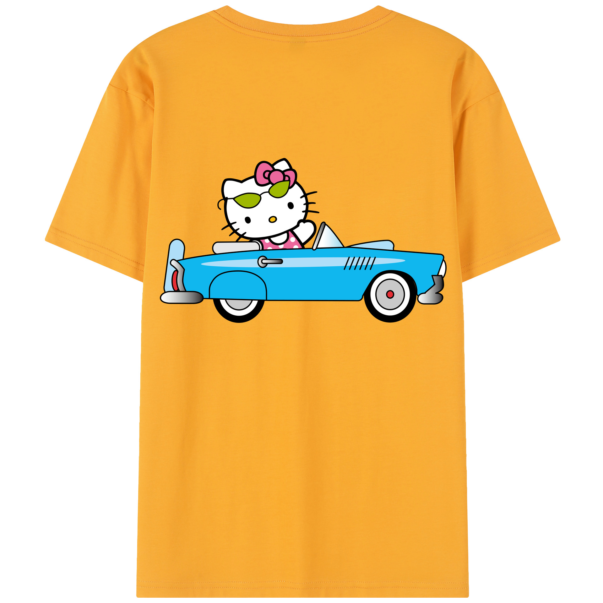 （画像用） Hello Kitty ハローキティ 綿100％半袖Tシャツ（背面プリント）