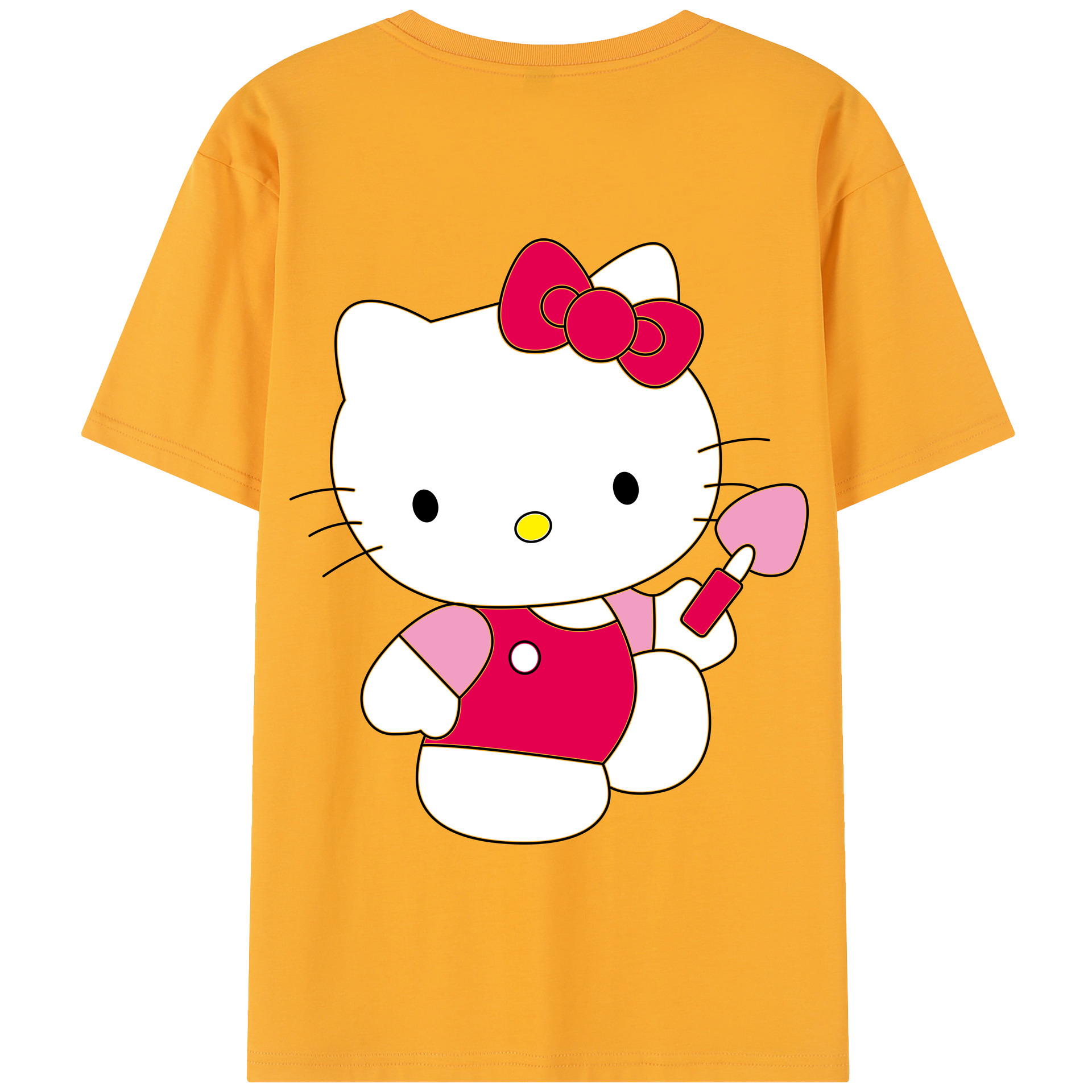 （画像用） Hello Kitty ハローキティ 綿100％半袖Tシャツ（背面プリント）
