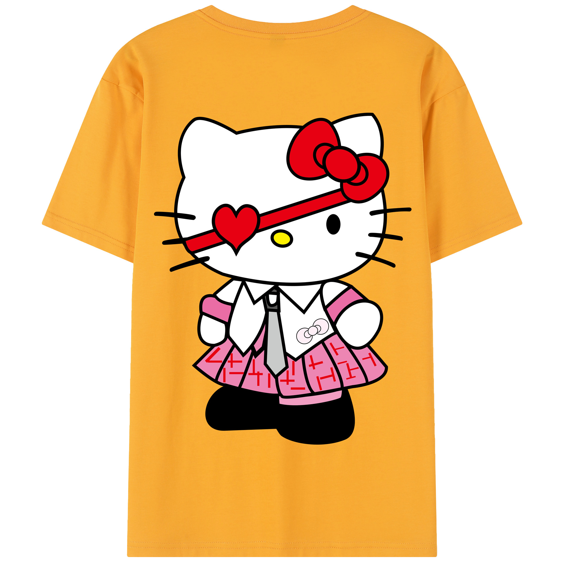 （画像用） Hello Kitty ハローキティ 綿100％半袖Tシャツ（背面プリント）