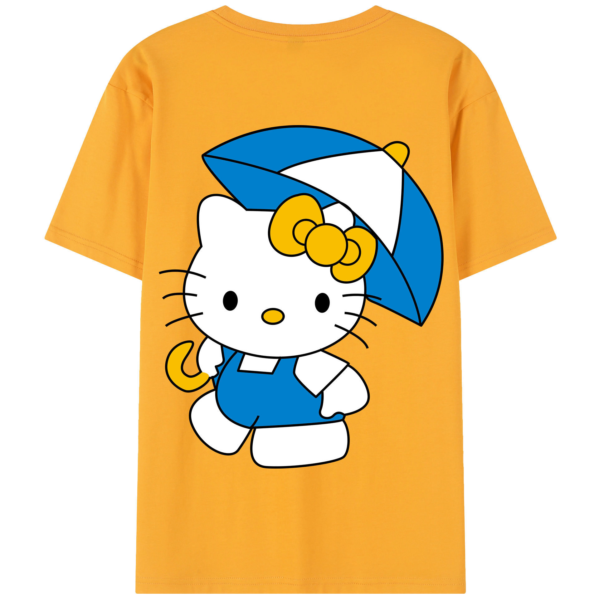 （画像用） Hello Kitty ハローキティ 綿100％半袖Tシャツ（背面プリント）