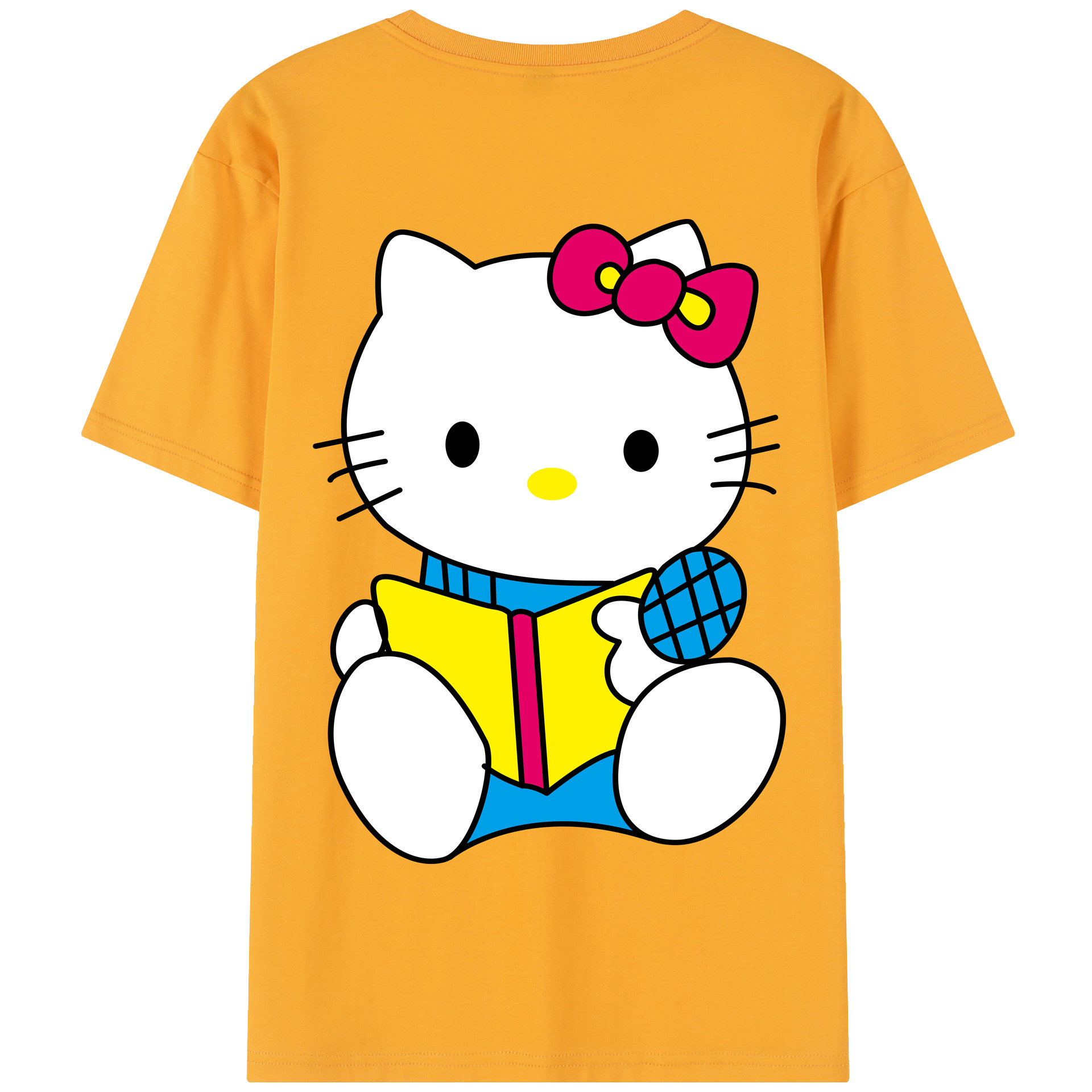 （画像用） Hello Kitty ハローキティ 綿100％半袖Tシャツ（背面プリント）