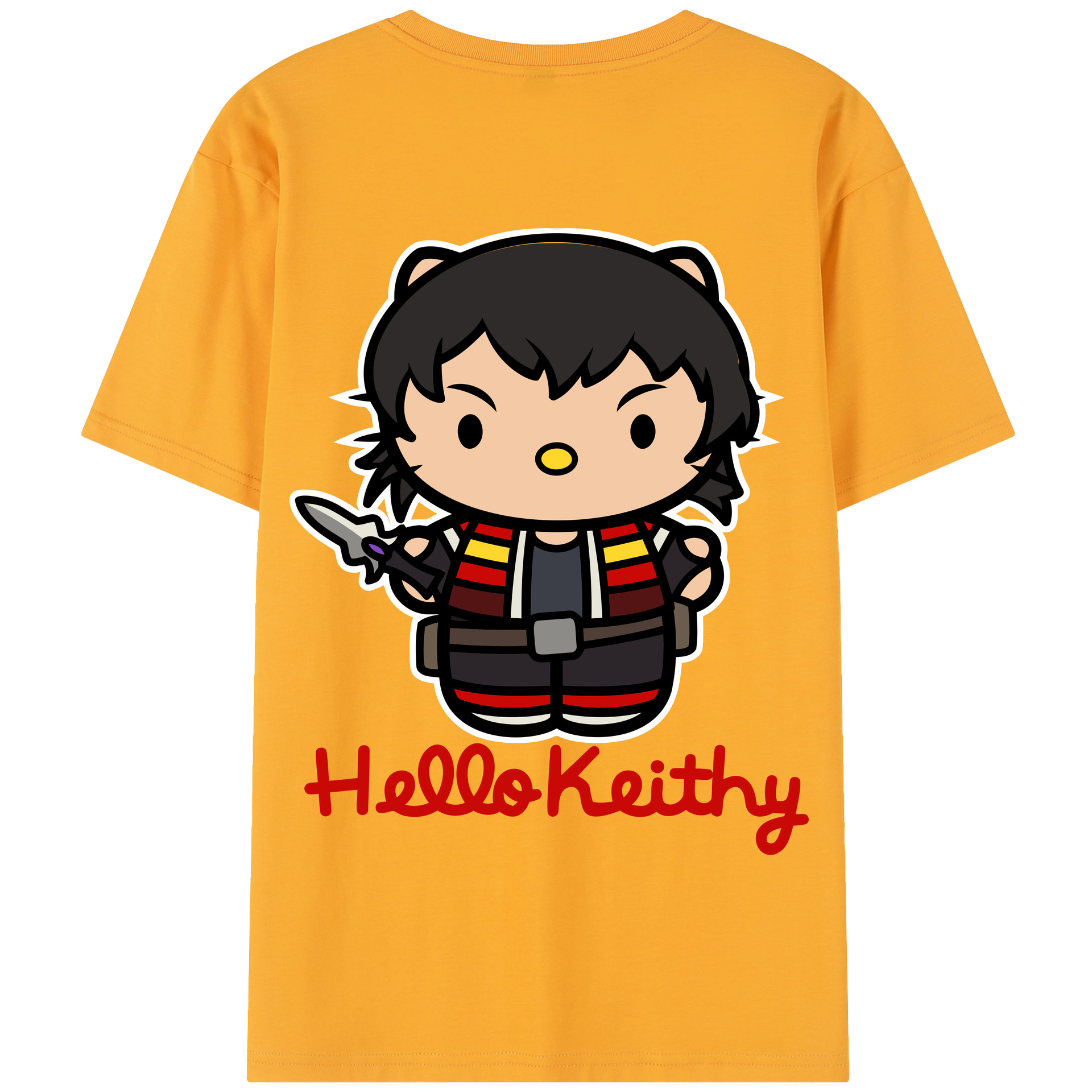 （画像用） Hello Kitty ハローキティ 綿100％半袖Tシャツ（背面プリント）