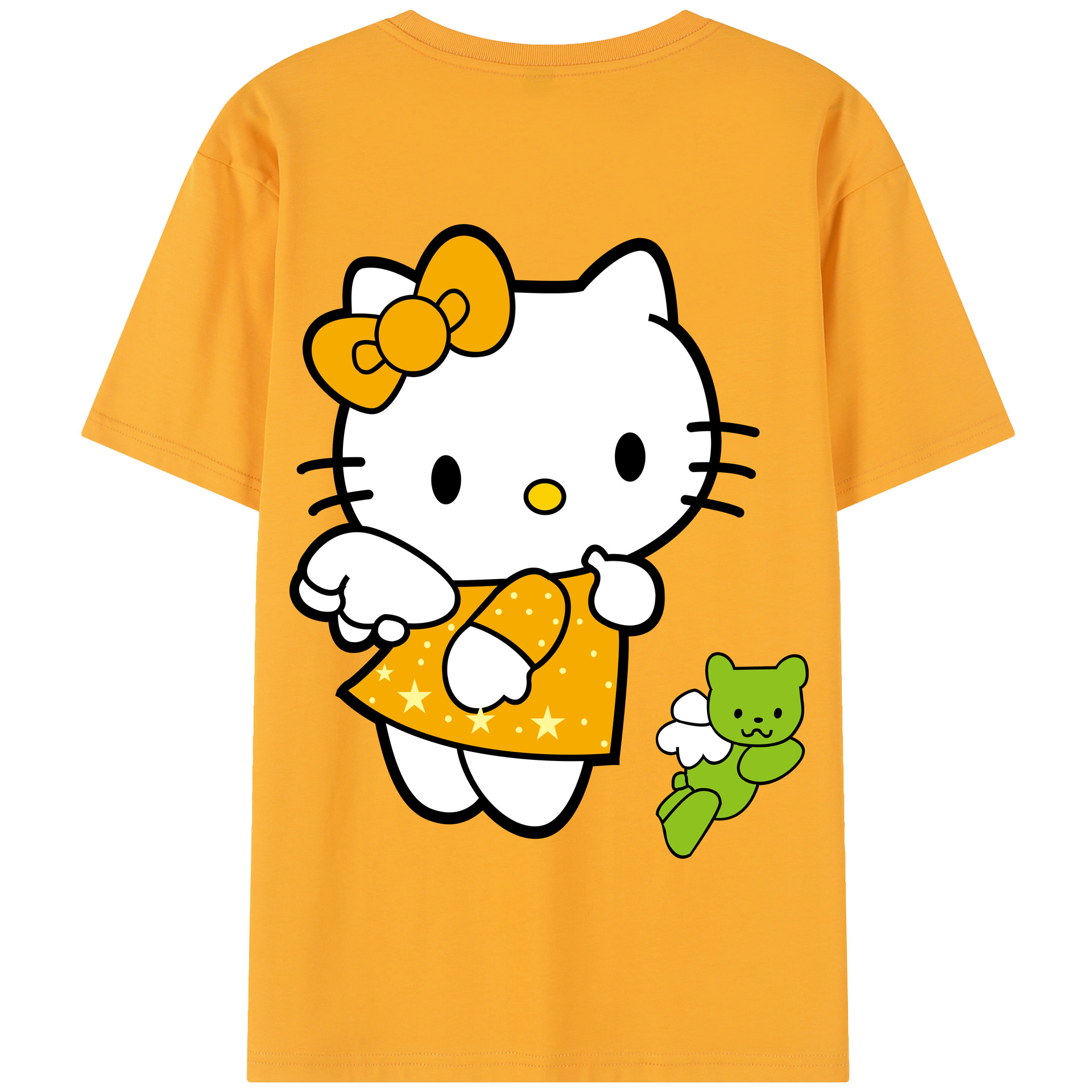 （画像用） Hello Kitty ハローキティ 綿100％半袖Tシャツ（背面プリント）