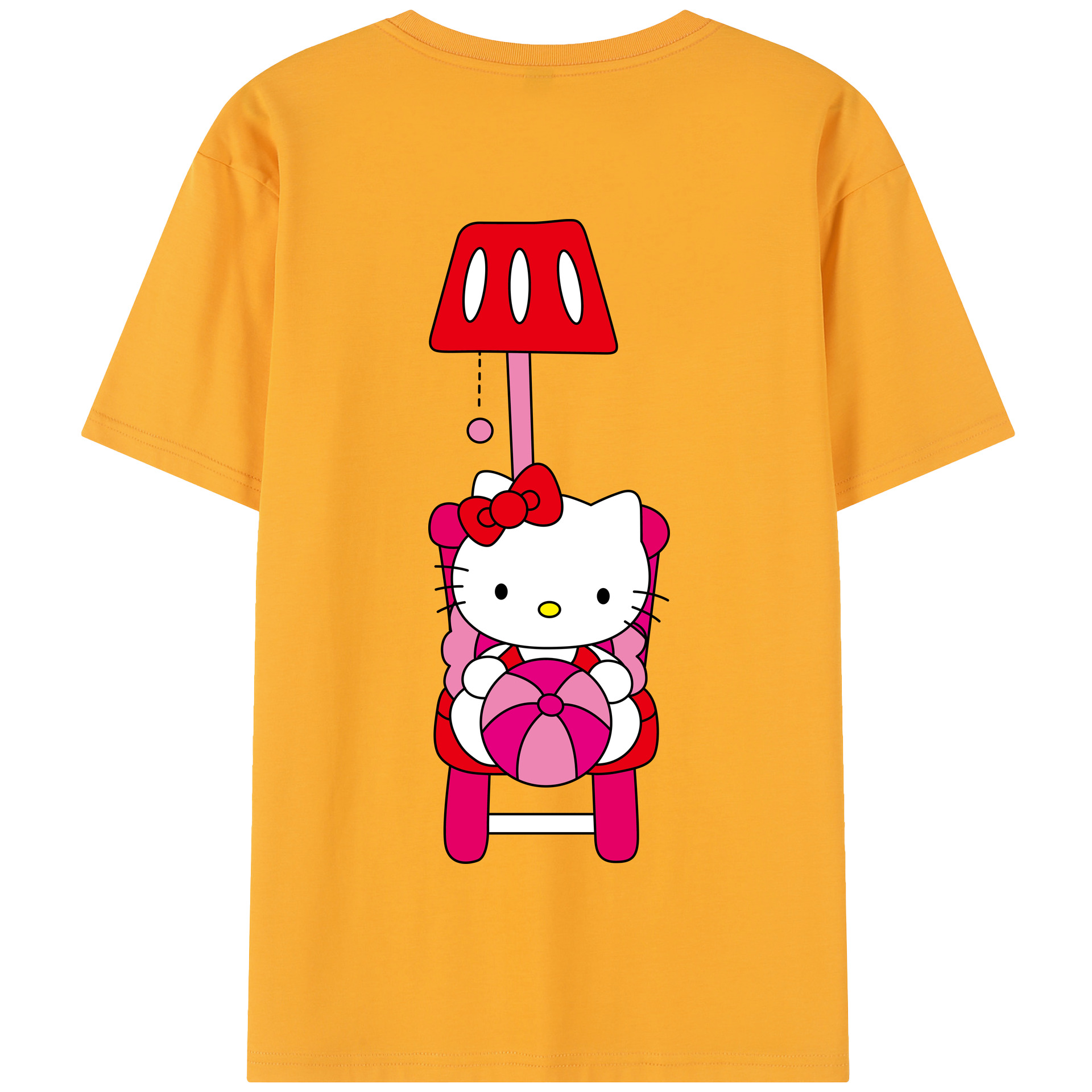 （画像用） Hello Kitty ハローキティ 綿100％半袖Tシャツ（背面プリント）