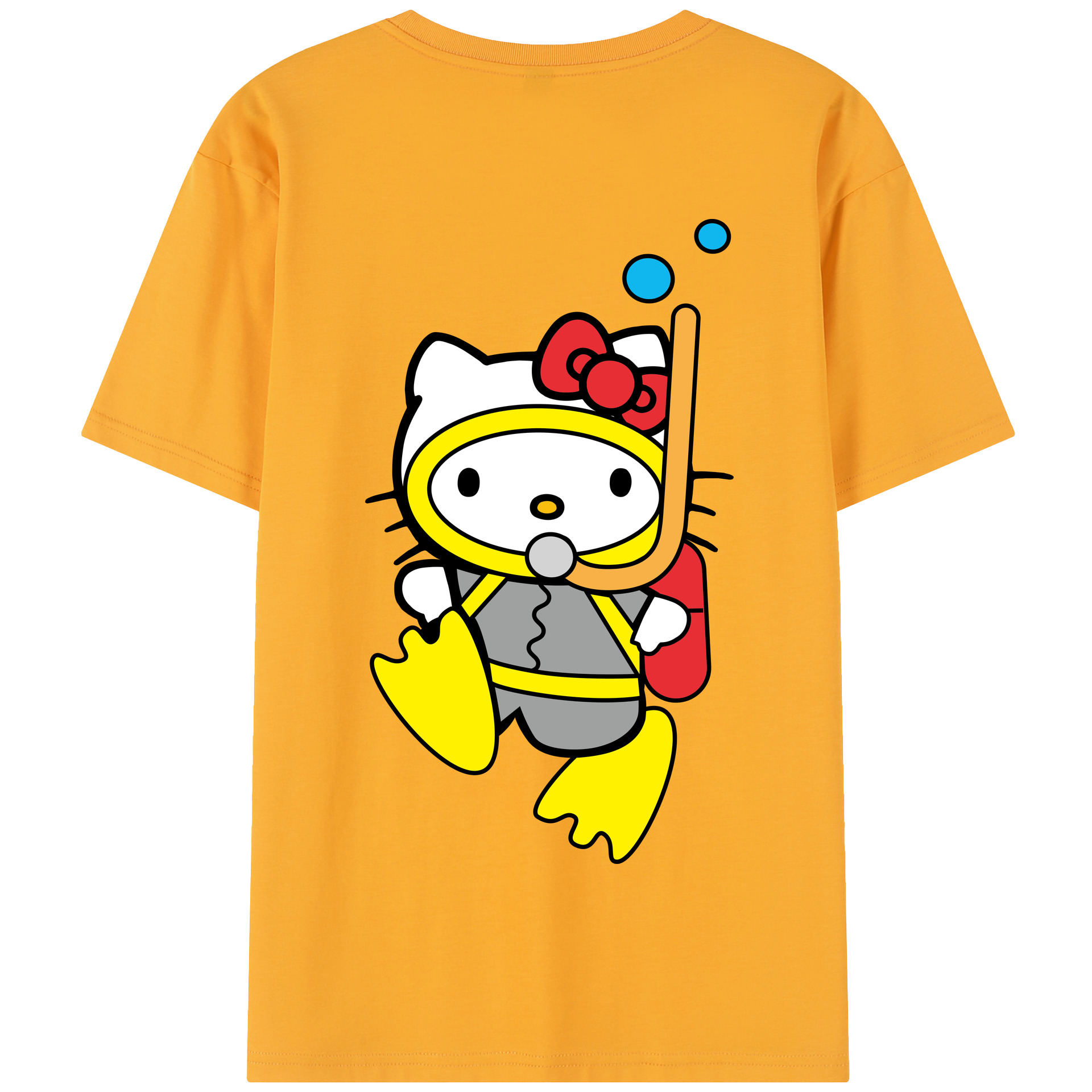 （画像用） Hello Kitty ハローキティ 綿100％半袖Tシャツ（背面プリント）