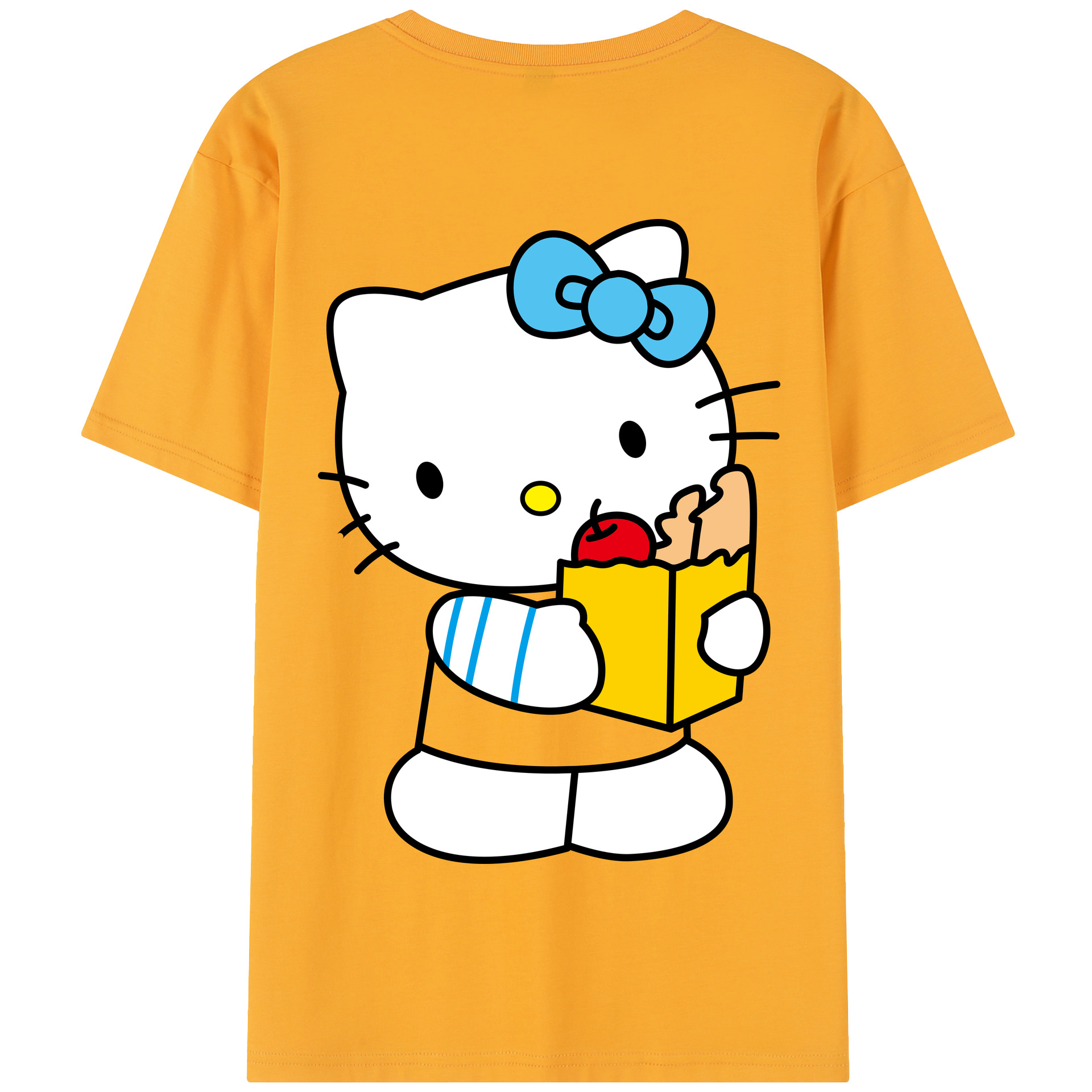 （画像用） Hello Kitty ハローキティ 綿100％半袖Tシャツ（背面プリント）