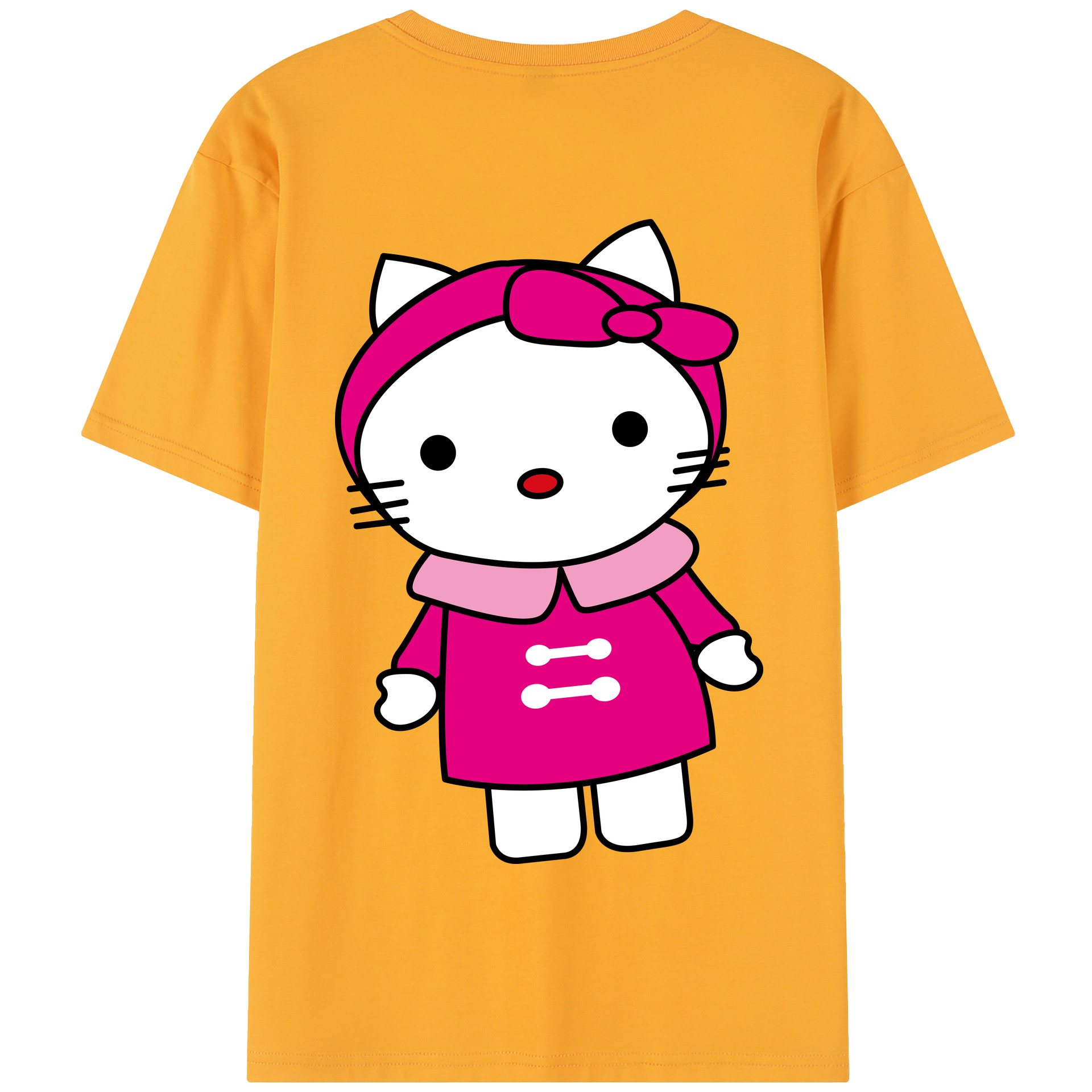 （画像用） Hello Kitty ハローキティ 綿100％半袖Tシャツ（背面プリント）