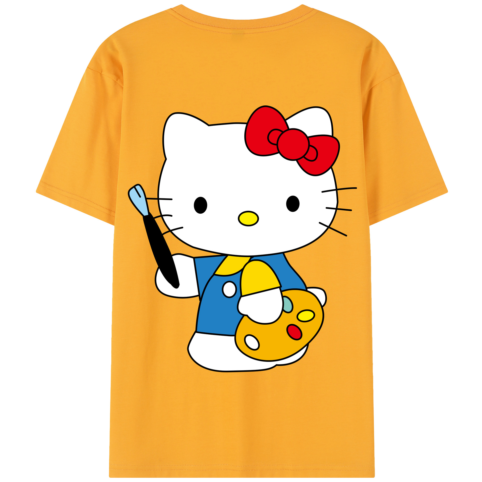 （画像用） Hello Kitty ハローキティ 綿100％半袖Tシャツ（背面プリント）