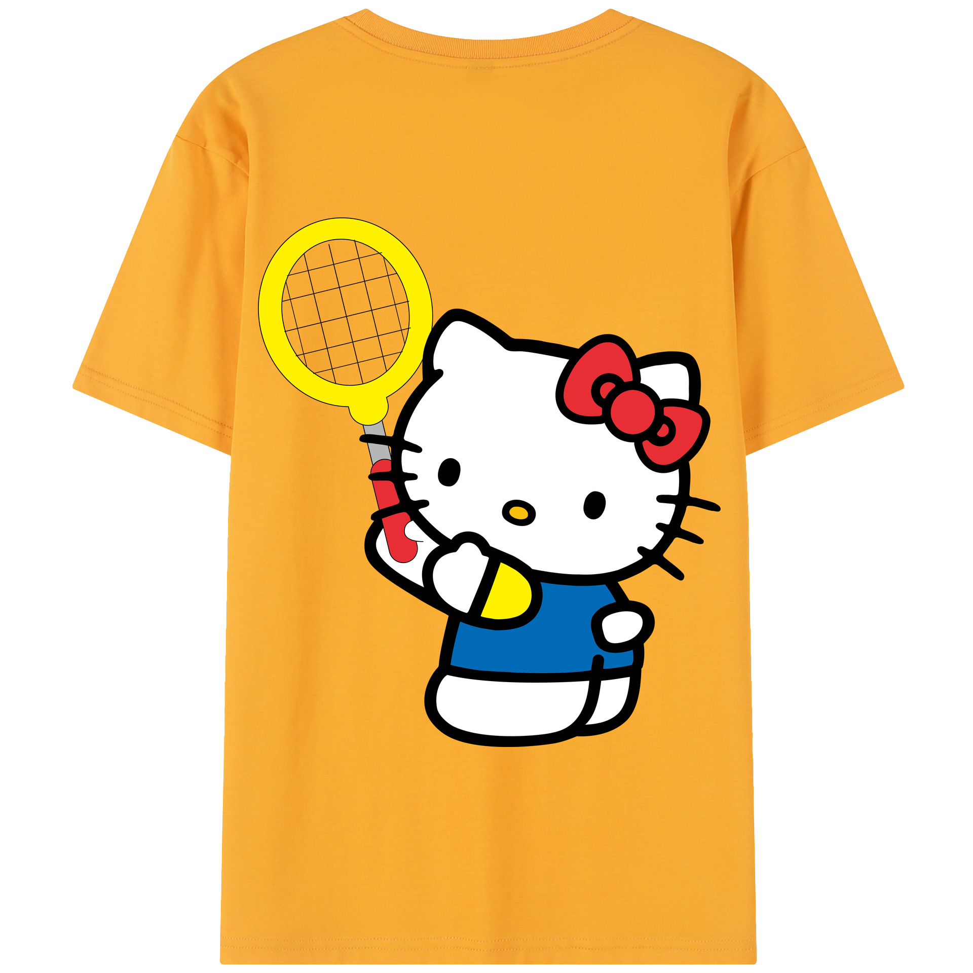 （画像用） Hello Kitty ハローキティ 綿100％半袖Tシャツ（背面プリント）